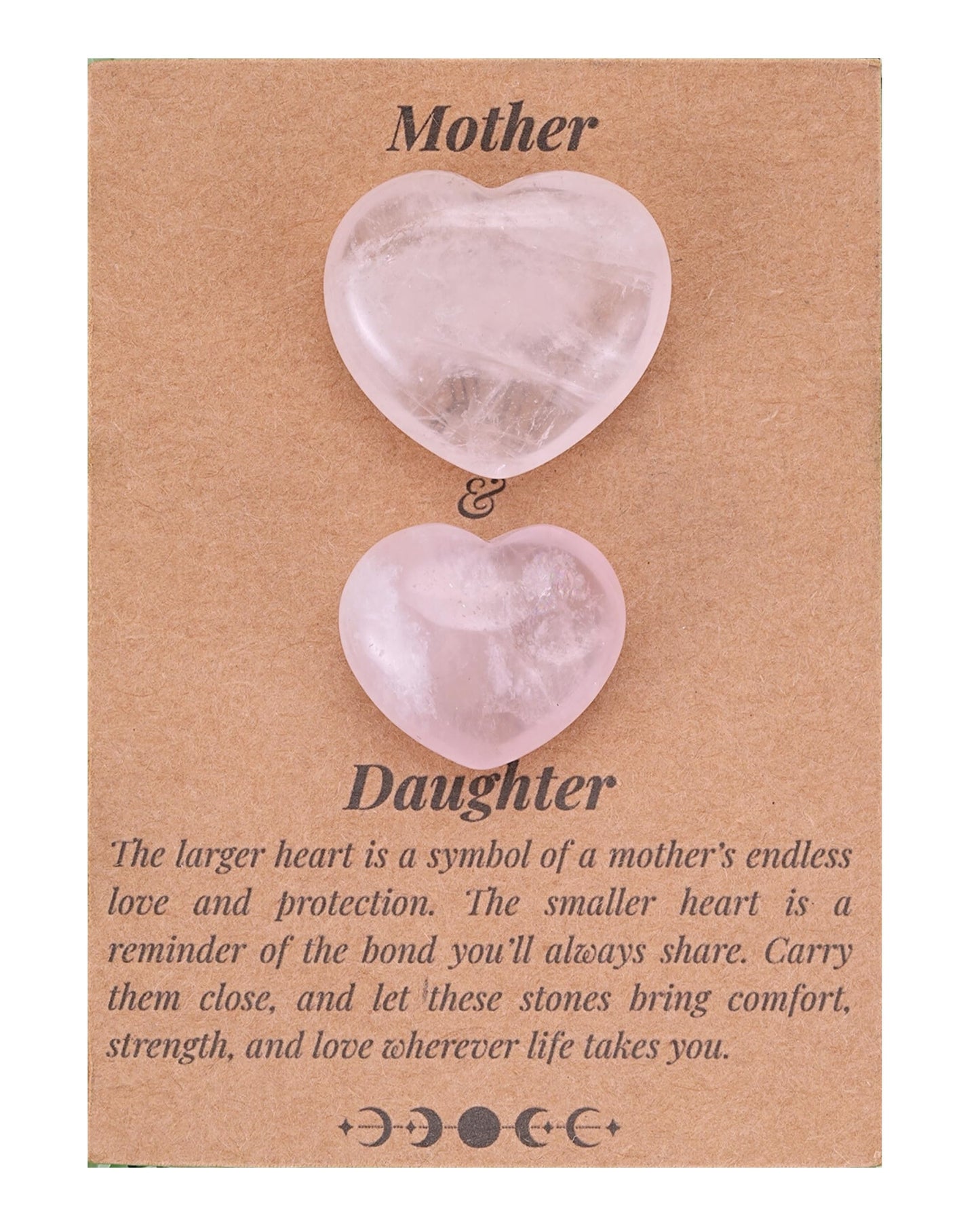 QianCannaor Crystals and Healing Stones Set for Anxiety, Relaxation Spiritual Crystals Gift for Meditation, Manifestation, Zen, Reiki, Fengshui (Mother & Daughter)