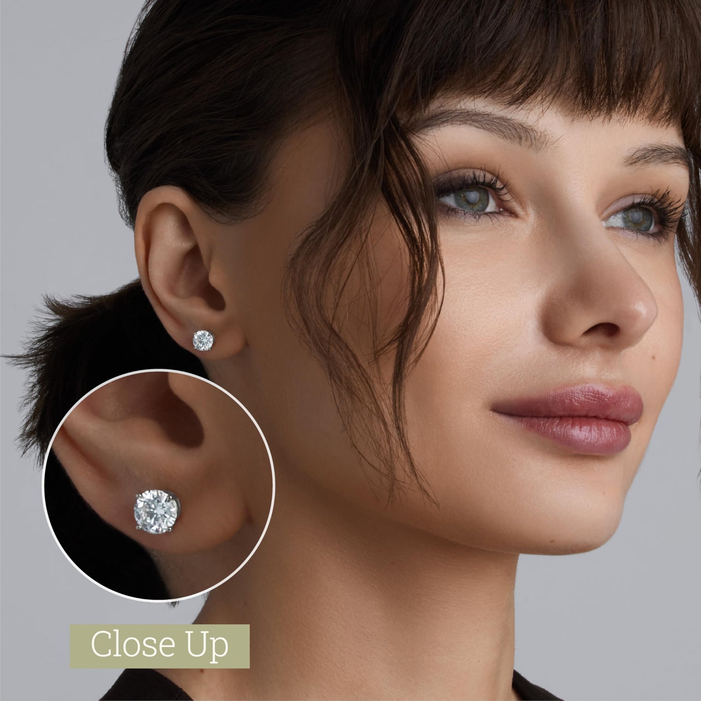 Gilded 2 Carat Total Weight IGI Certified Lab-Grown Diamond 10KT White Gold & Yellow Gold Stud Earrings for Women| Hypoallergenic Fine Gold Jewelry | 4-Prong Basket, Screw Back Nut | VS2-SI1 Clarity, F color, Brilliant Cut diamonds Clarity, F Color, Round