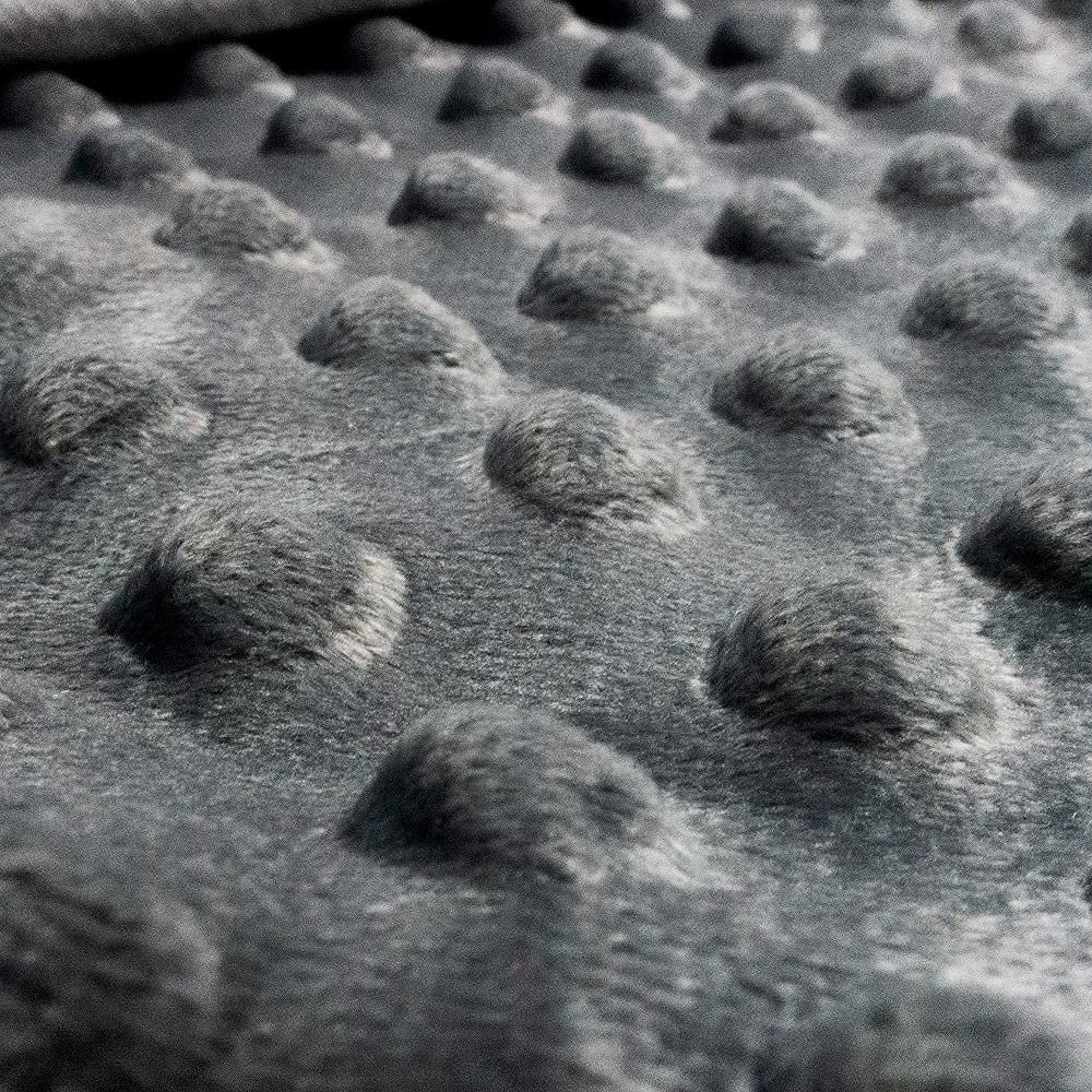 ALANSMA Reversible Weighted Blanket for All Season, Luxury Velvet, Warm and Cool, Adult Kids 5Lb Weighted Blanket, Enjoy Sleeping Anywhere(Grey,36"x48" 5lbs)