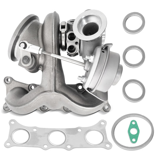 TREXCAR Turbo Left Position Turbocharger for 2006-2011 BMW 135i 335i E82 E88 Engine 550HP TD04-17T N54 with Billet Compressor Wheel JD Series 49131-07041