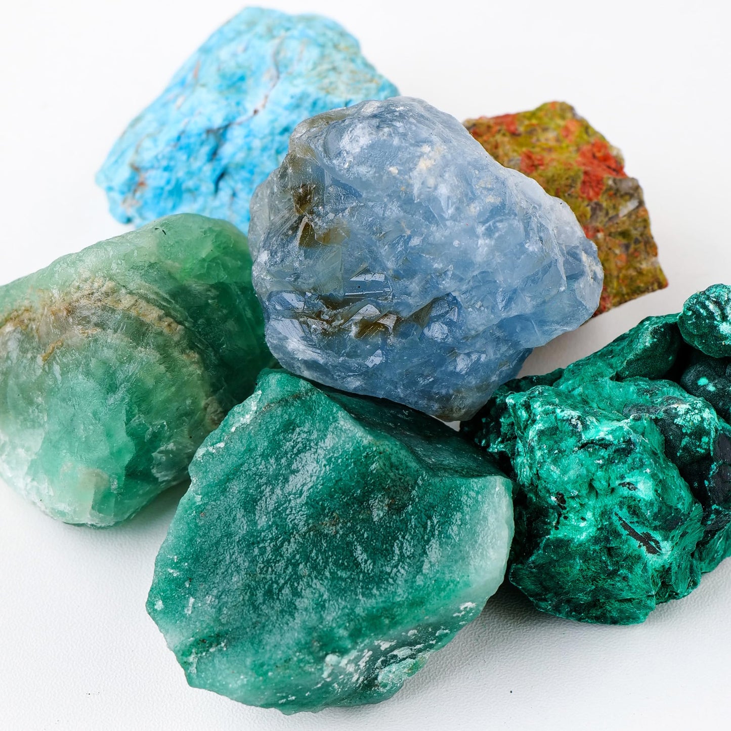 Apengshi 1.2-2'' Green Aventurine Raw Stone Natural Crystal Healing Crystal and Stone Rough Rocks for Fountain Home Garden Decor Meditation