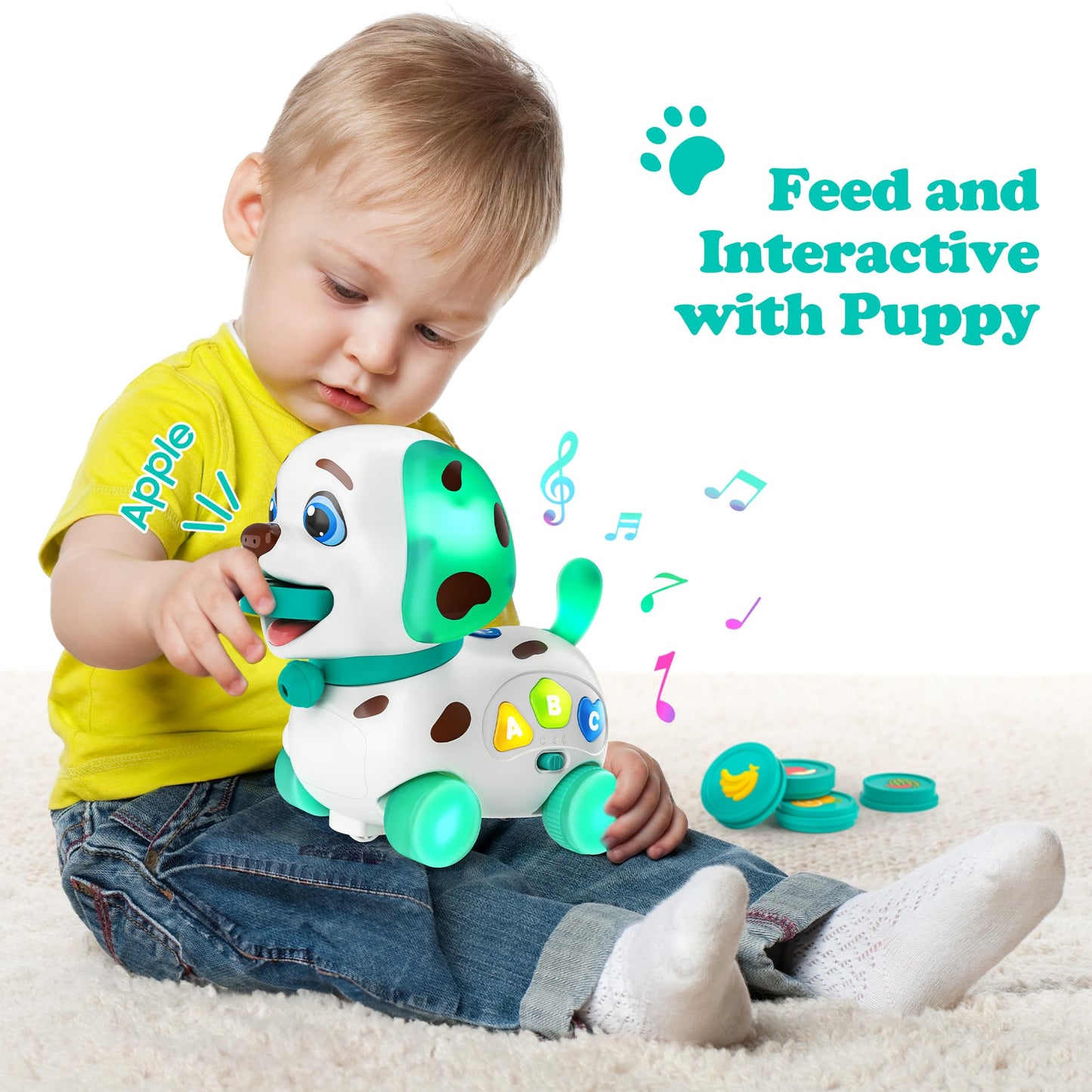 Musical Bilingual Toys for 1 Year Old Boy Gifts, Educational Baby Toys 6-12-18 Months, 1st Birthday Boy Gifts for 1 Year Old Girl Presents, Learning Puppy for Toddlers
