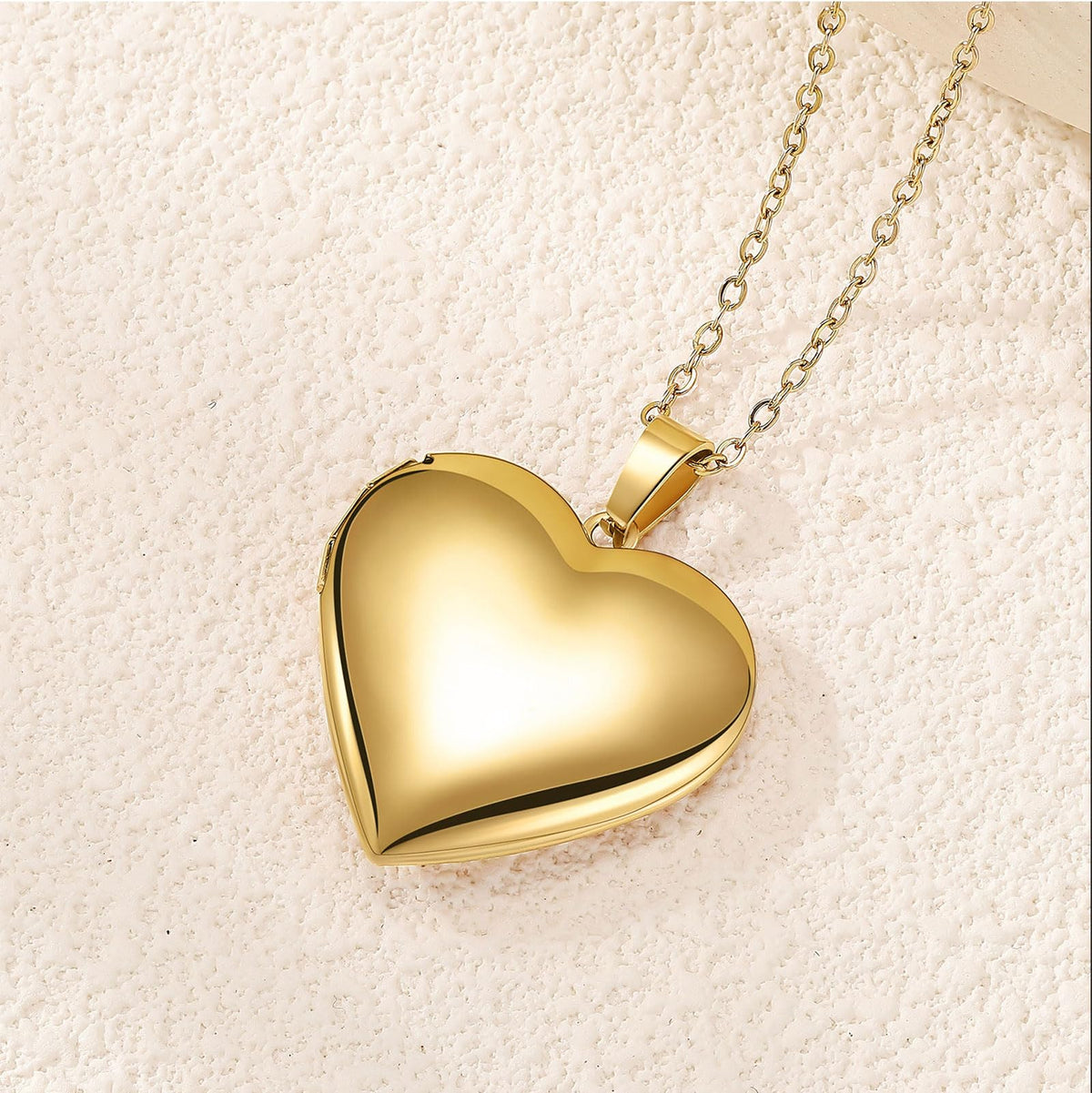 PHOCKSIN Gold Heart Locket Necklace 12 Birth Flowers Personalized Love Heart Necklace that Holds Pictures Customized Gifts Locket Necklaces for Birthday Presents