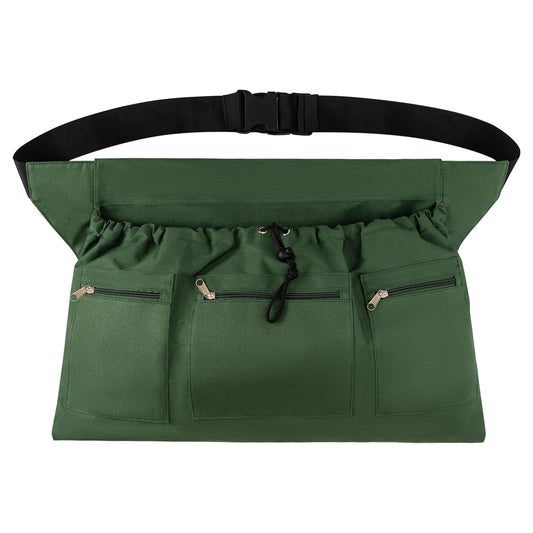 Gardening Apron, Garden Aprons with Pockets & Drawstring Bag, Waterproof 600D Fruit Storage Harvest Picking Apron Pouch for Women & Men