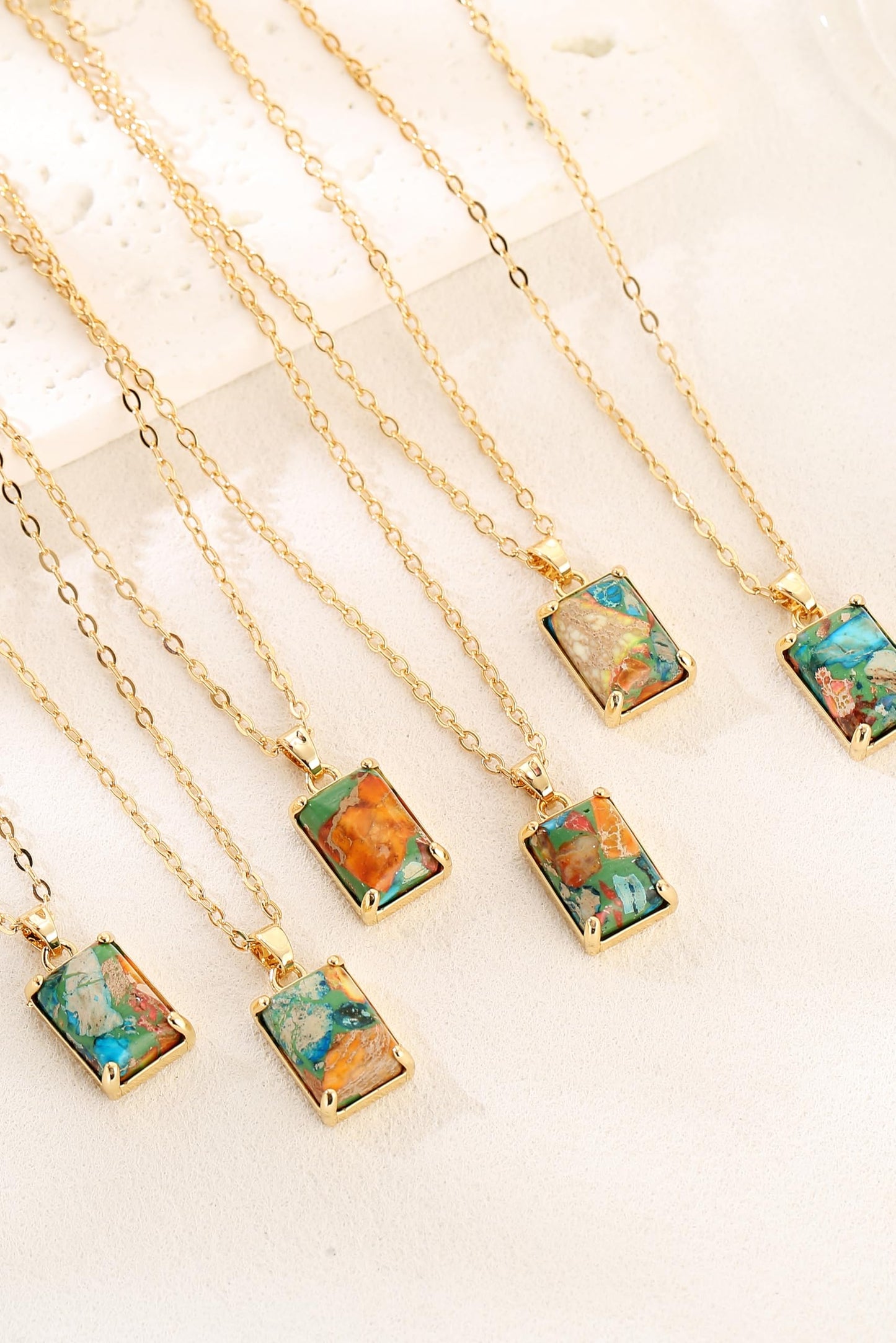 VANGETIMI Colorful and Gold Plated Layered Pendant Necklace for Women Multi Stone Crystal Rhinestone Choker Necklaces Party Prom Jewelry