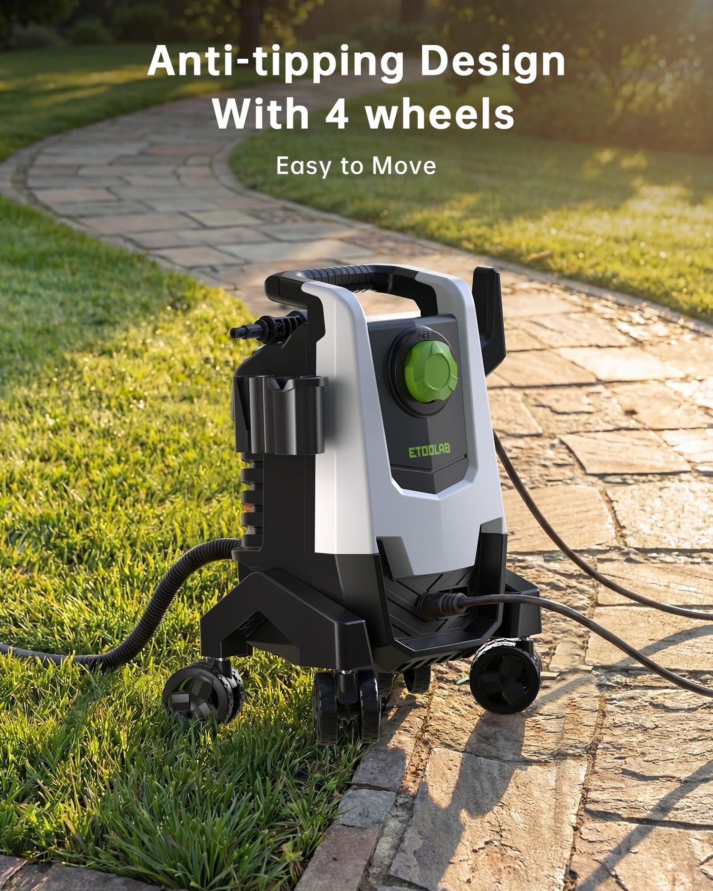 Pressure Washer, Power Washer with Foam Cannon,4 Quick Connect Nozzles, 23FT Hose High Pressure Washer for Cars, Fences, Patios, and Driveway