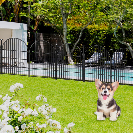 Okaygardn Garden Fencing 36 Inch High with Gate, 14 Panels Garden Fence Total 30.6 Ft(L),No Dig Animal Barrier, Rustproof Metal Wire Garden Fences and Borders for Dogs, Rabbits, Flower Bed Fencing