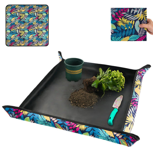 Waterproof Potting Mat for Indoor Plant Transplanting and Dirt Control, Gardenig Gifts for Women, Repotting Mat Succulent Gardening Mat 29.5"x29.5"