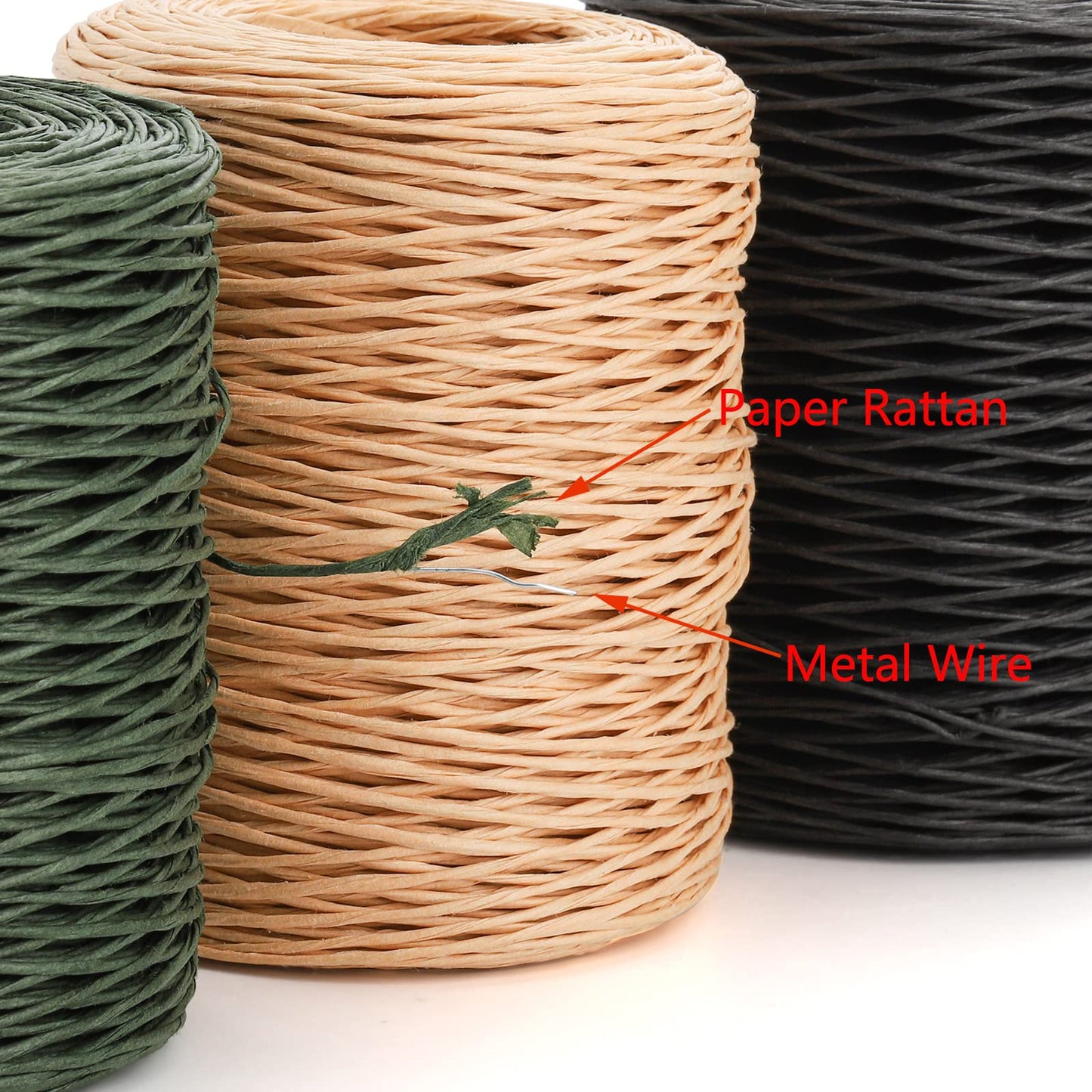 ZEAYEA 3 Rolls Floral Wire, 1968 Feet Bind Wire Twine, Florist Wires for Flower Bouquet, Craft Wires for Wreath Making Craft Floral Flower Arrangements Garland