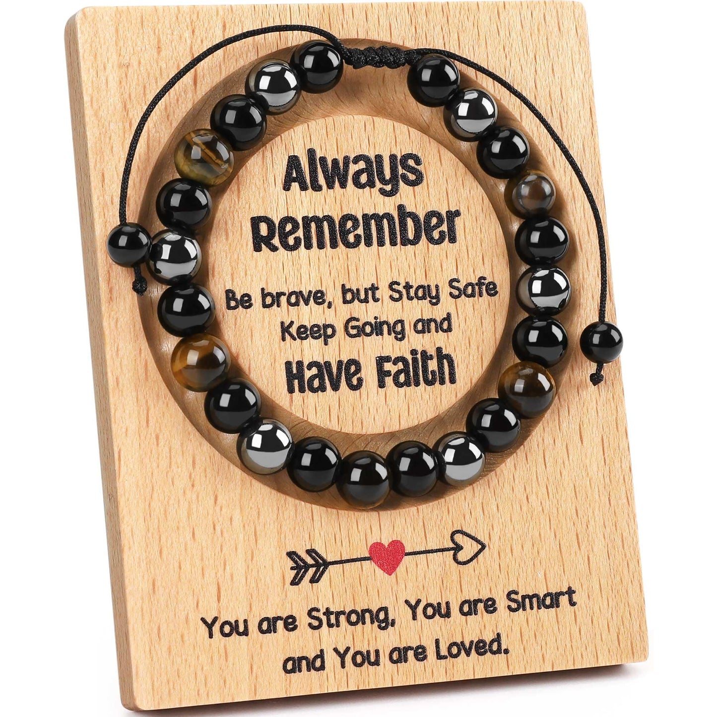 WZHENAINI Unique Confirmation Bracelets for Men Birthday Gifts Encouragement Inspire Gift for Son Nephew Brothers Bracelet