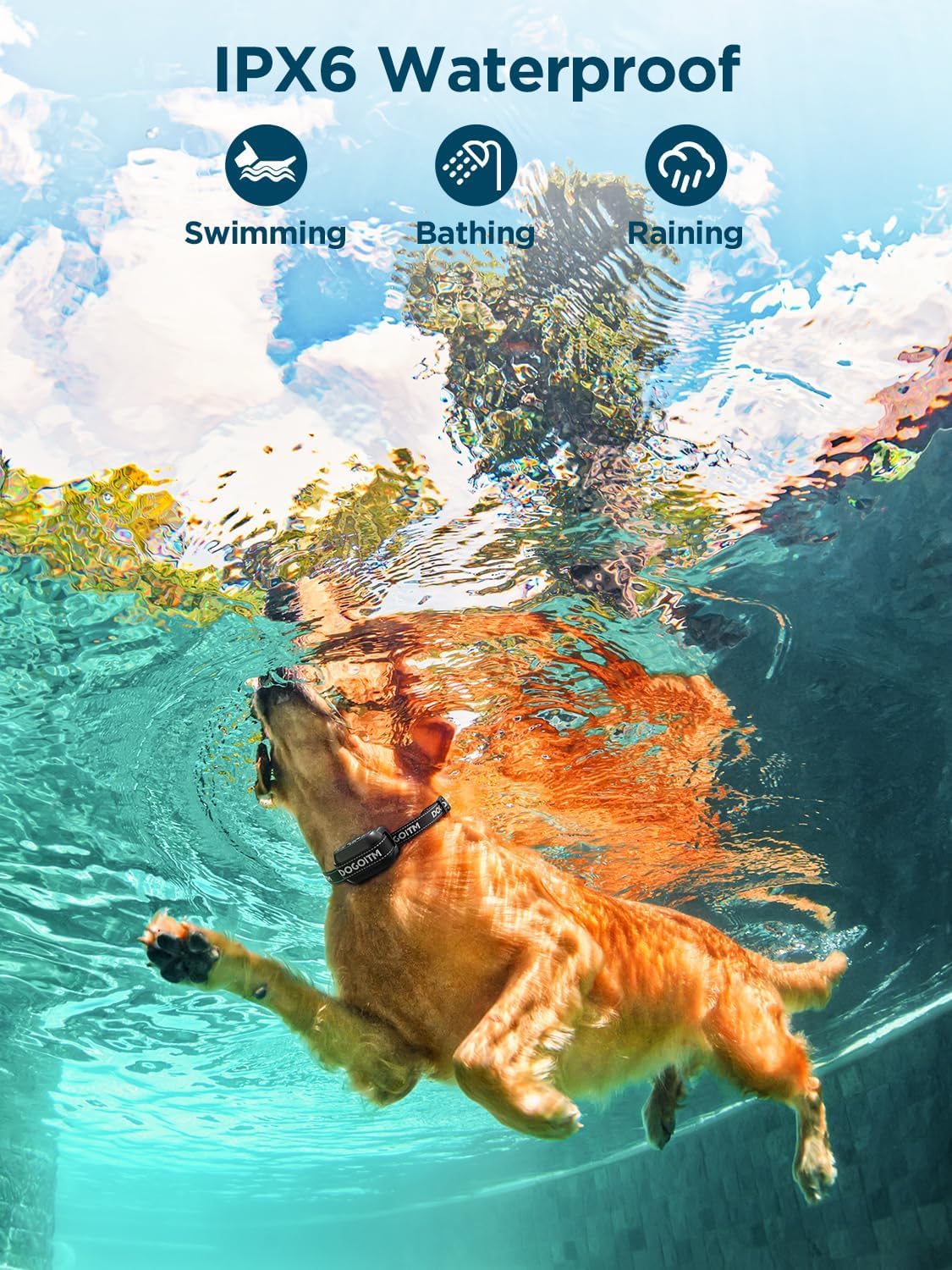 DOGOITM Wireless Dog Fence for 2 Dogs, GPS Wireless Dog Collar with 3 Warning Modes, Pet Containment System with AI Smart Signal, Electric Dog Fence for Outdoor Use(2 Collars)