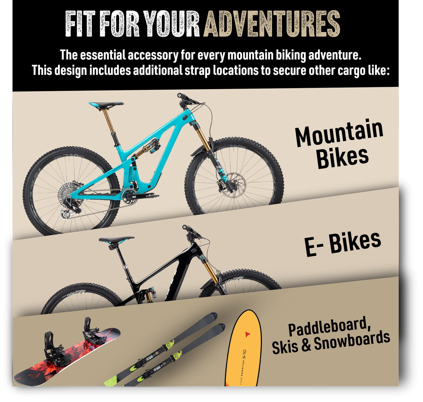 Send It. High Roller Tailgate Bike Pad V2 - Truck Accessories for Mountain Bikers, BMX Bikes, Ebikes & More (Mid Size)