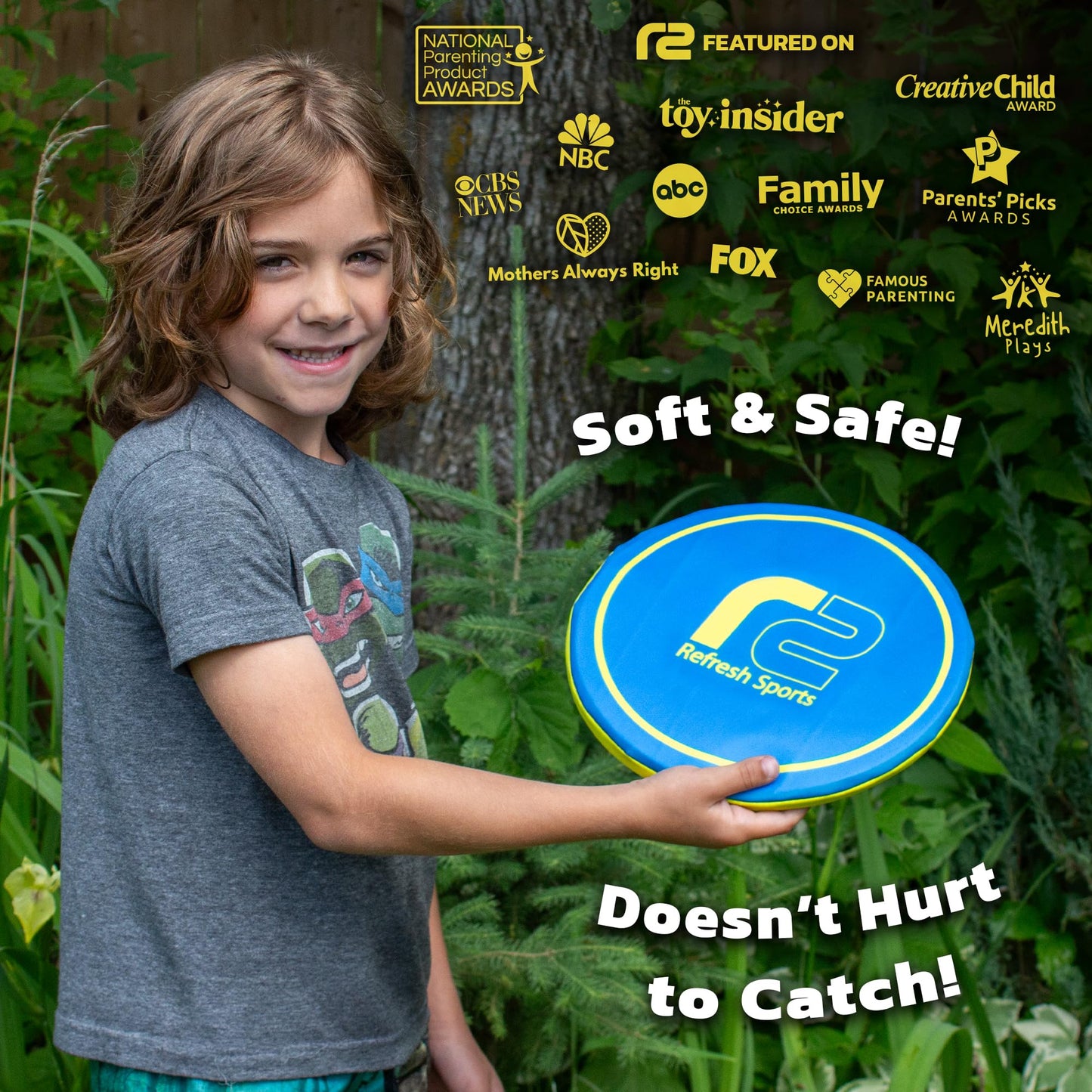 Soft Disc Flying Toy - Doesn't Hurt to Catch - Flying Disc For All Ages - Easy to Use Summer Gift Friisbee For Kids -Outdoor Gifts for Boys & Girls 3 4 5 6 7 8 9 10 11 12 13+ Birthday Gifts