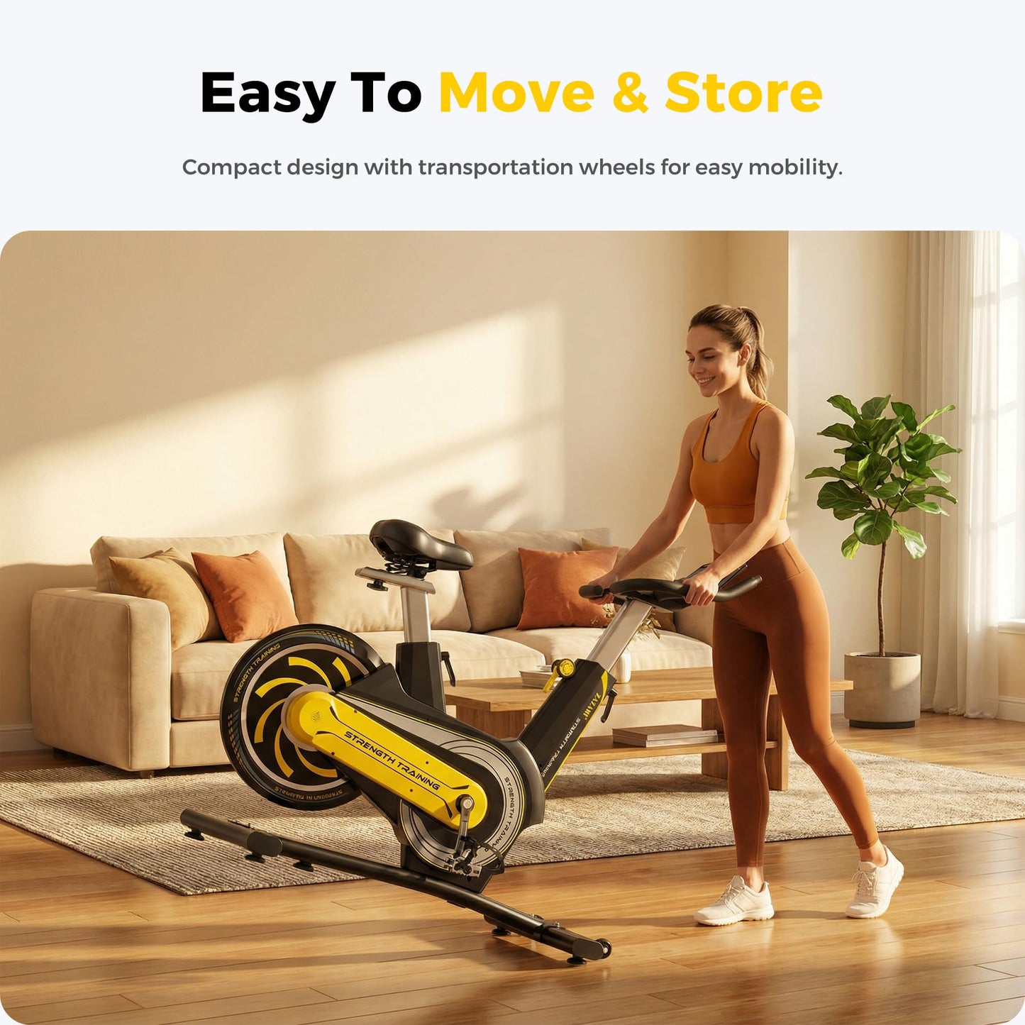 ZAZARI Semi-Commercial Exercise Bike 350 lbs Capacity, Magnetic Stationary Bikes for Home Gym with Multi-Grip Handlebar, Comfortable Seat, Silent Belt Drive, Rear Flywheel & Tablet Holder