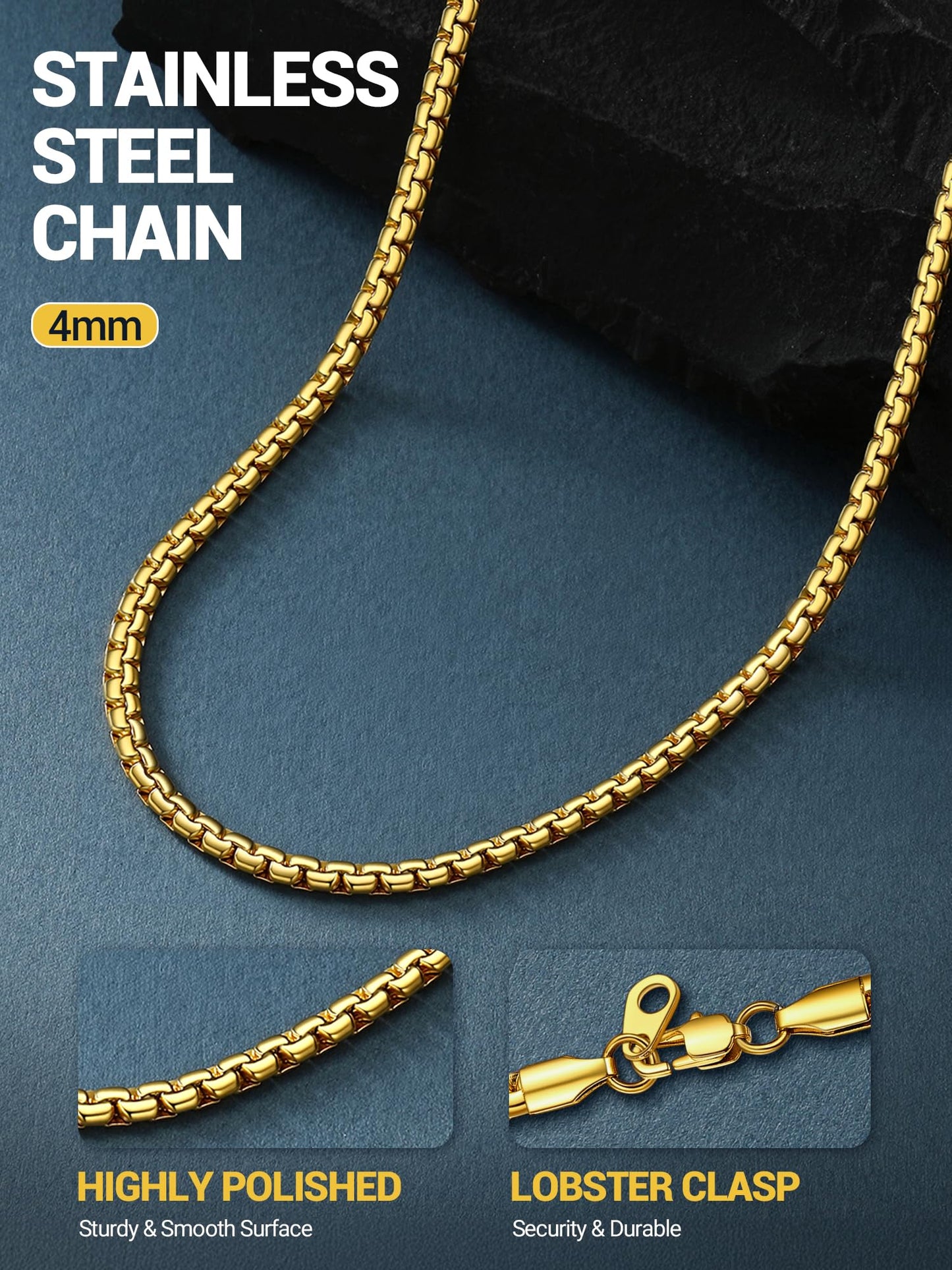PROSTEEL Chain Necklace for Men Jewelry Chain Layering Layered Hip Hop Necklace
