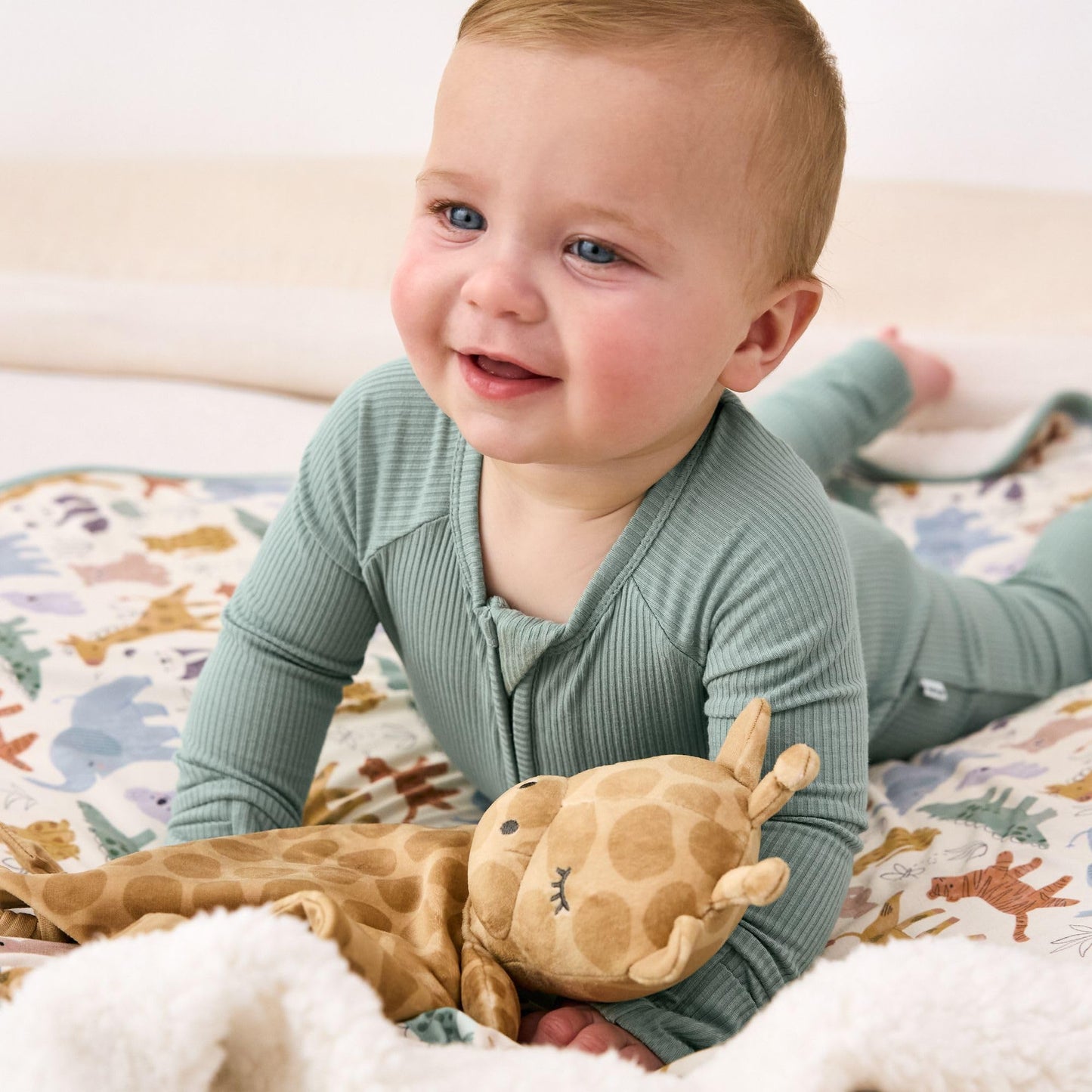 Little Sleepies Giraffe Lovey for Baby Girl & Boy, Newborn Gift Essentials, Stuffed Animal w/Security Blanket