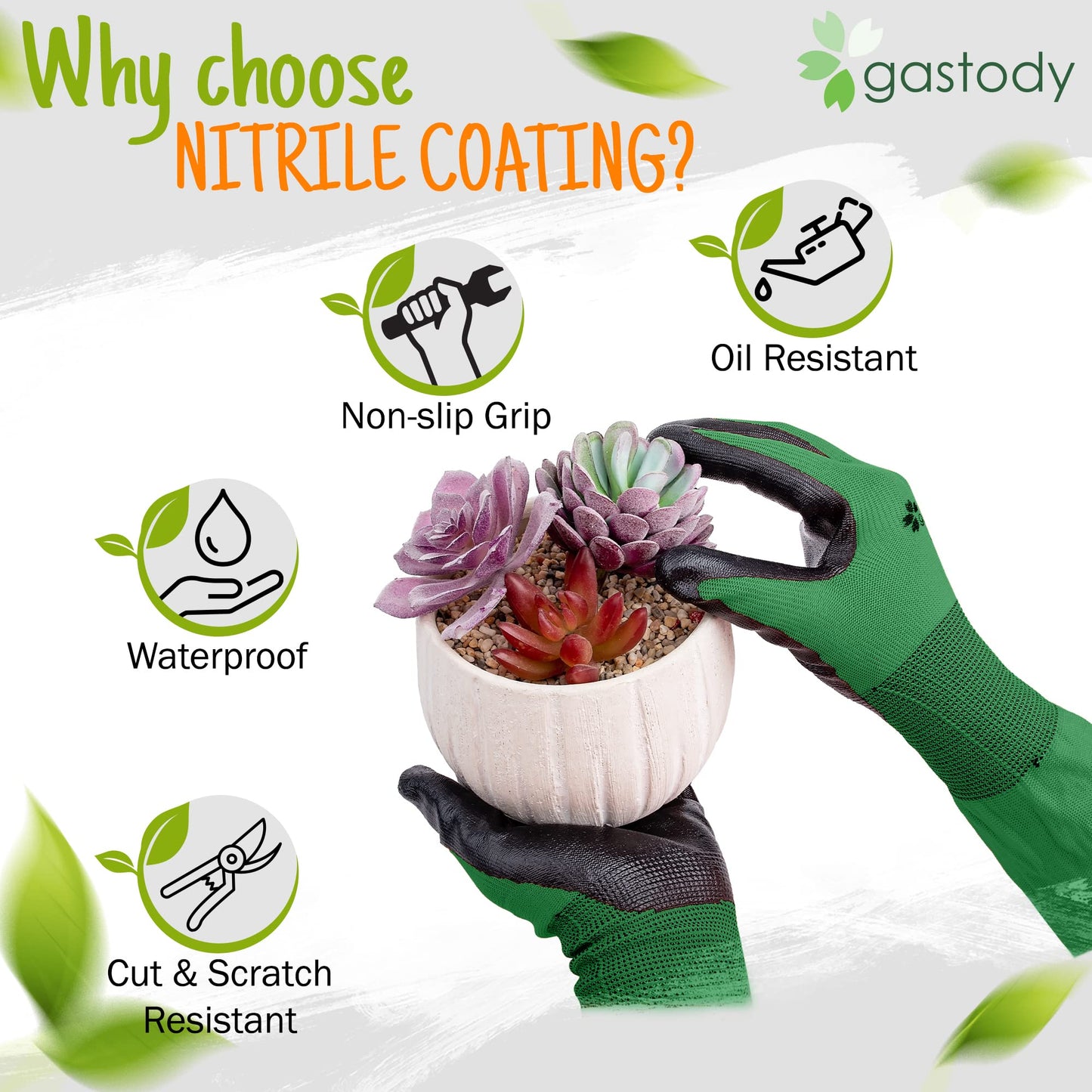 Gastody™ Long Gardening Gloves Women and Men M - Long Sleeve Garden Gloves Multipurpose Heavy Duty Outdoor and Indoor - Long Cuff Garden Gloves - Thorn Resistant Protective Work Rose Pruning Gloves