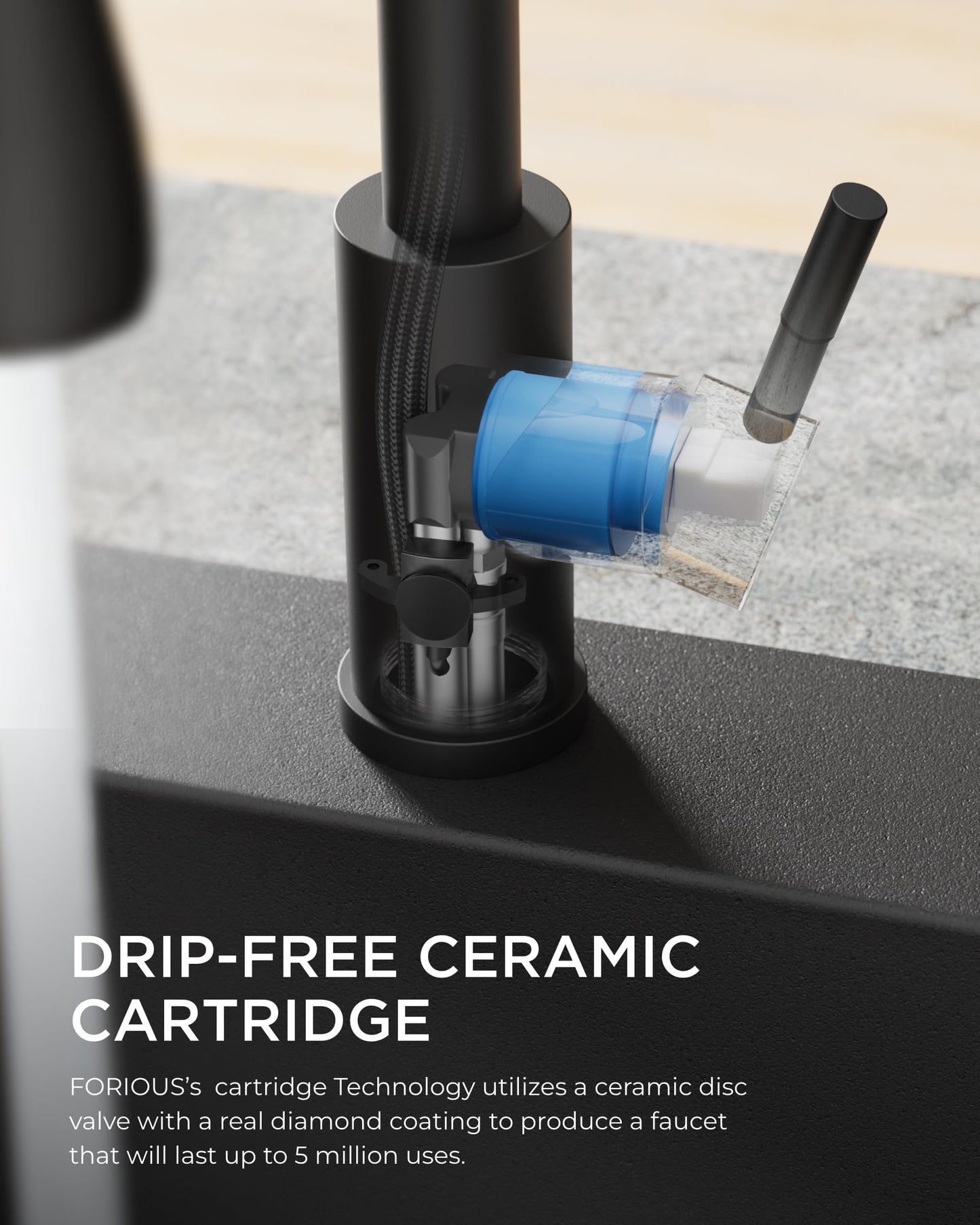 FORIOUS Black Touchless Kitchen Faucet with Soap Dispenser, Hands-Free, Smart Motion Sensor, Contemporary Bar Sink Faucet with Pull Down Sprayer for Farmhouse RV Camper
