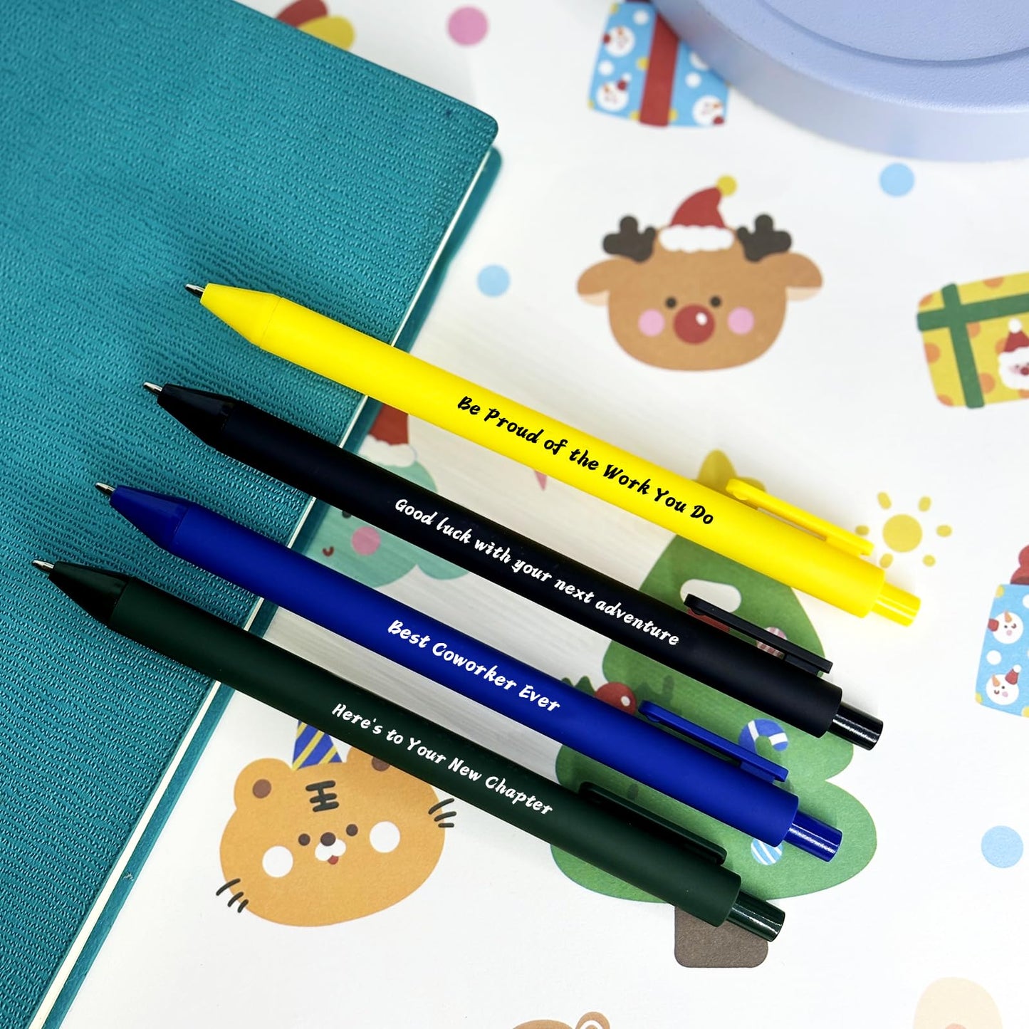 QuillNest Farewell Gifts for Coworkers Ballpoint Pen Set of 4 Coworker Leaving Goodbye Gift for Women Men Employee Colleague New Job Retirement Going Away Present