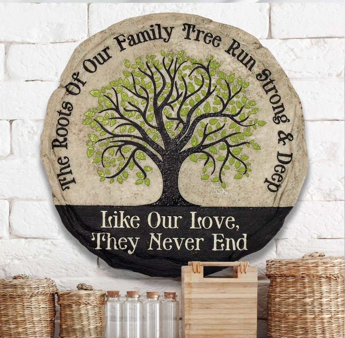 Spoontiques - Garden Décor - Family Stepping Stone - Decorative Stone for Garden