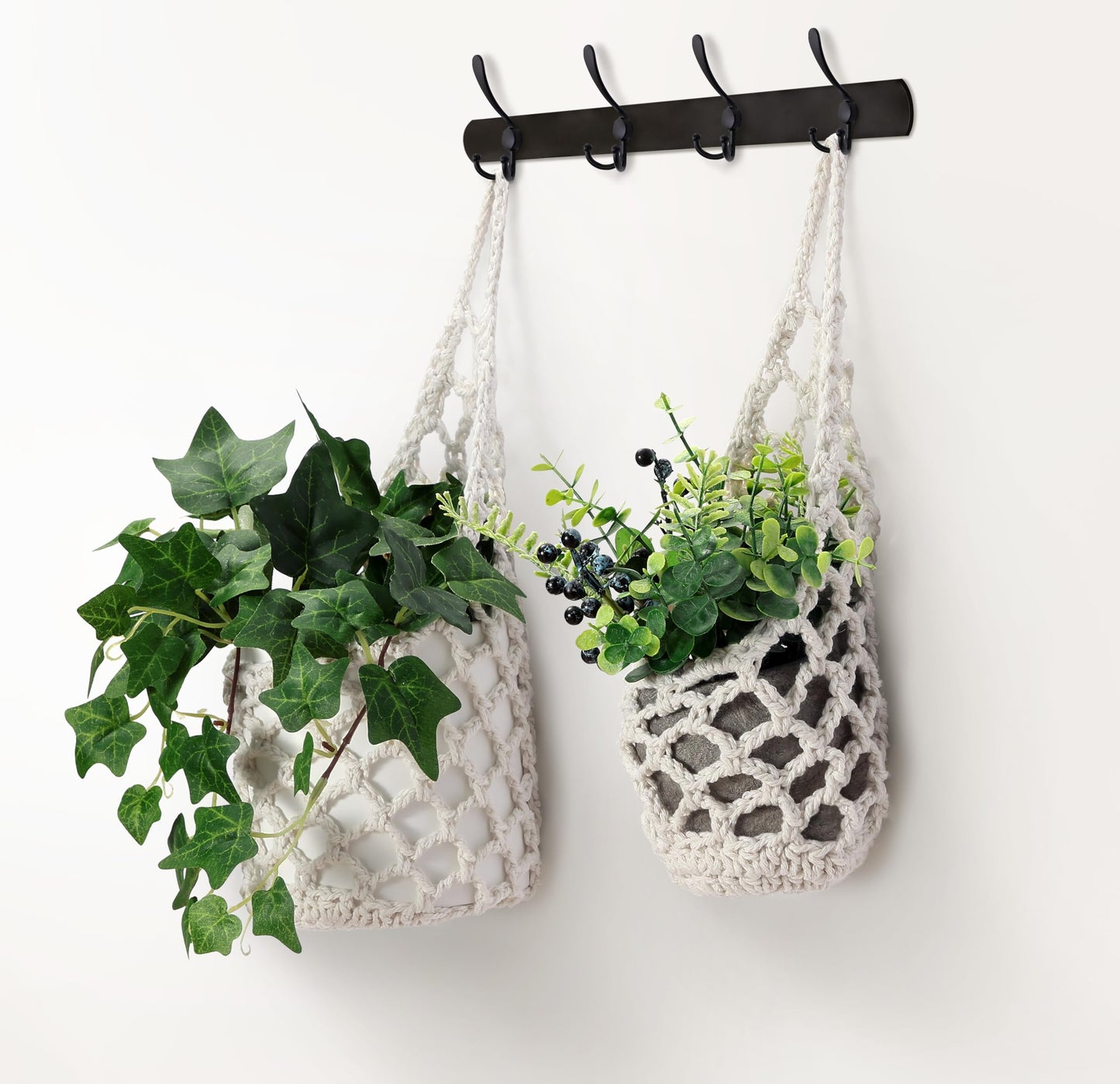 Shineloha 2 Packs Hanging Planters for Indoor Plants up to 6 in., Wall Plant Holder | Plant Hanger Indoor, Wall Planters for Indoor Plants, Hanging Plant (2PK, for 6 inch Pot)