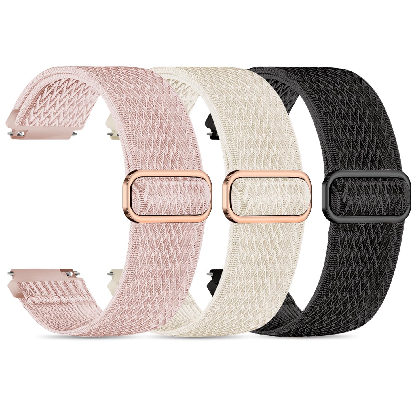 Tovimall 3 Pack ID208 Plus Smart Watch Bands for Fitpolo/Quican/Aeac/Tensky ID208 Plus Smartwatch, 22mm Elastic Nylon Replacement Wristband Adjustable Straps for man woman