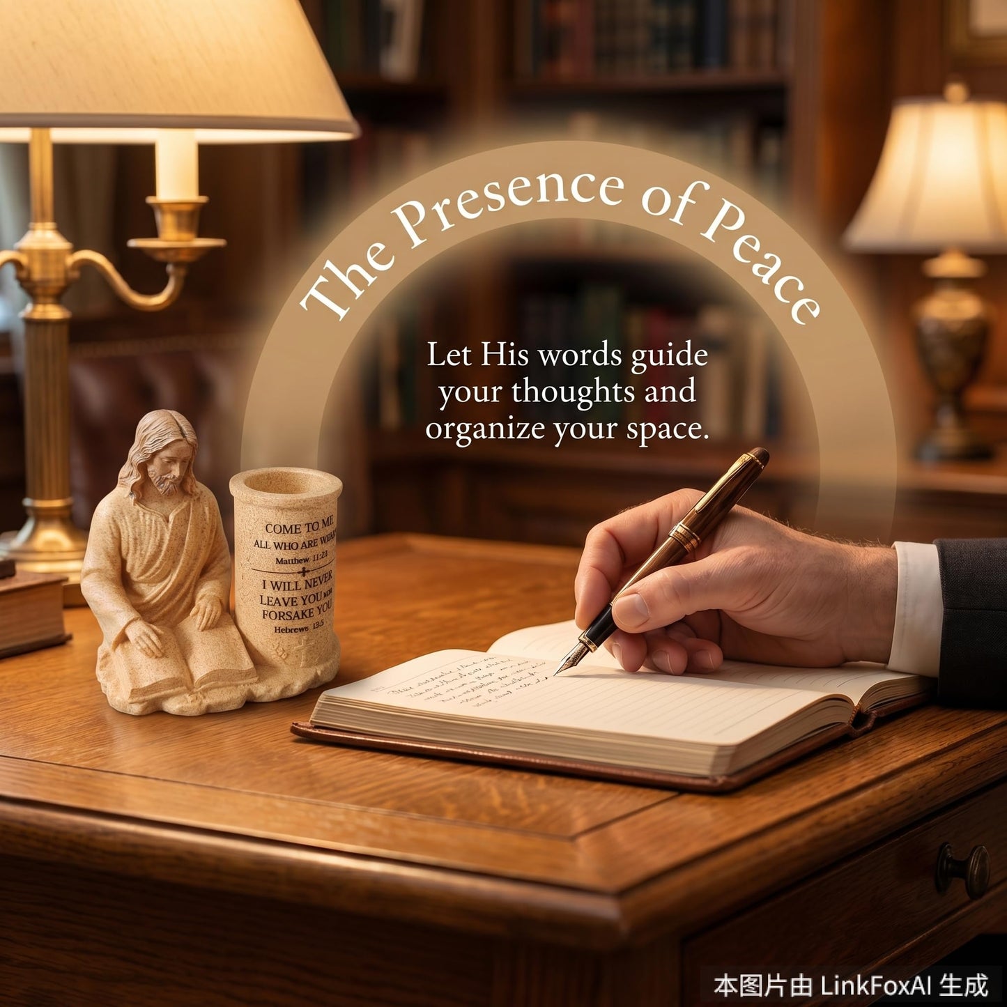 jklhkmhj Jesus Pen Holder With Bible Verse,Jesus Inspirational Religious Bible Verse Pen Holder Thoughtful Christian Gifts for All Perfect for Office School Home and Stationery Essentials