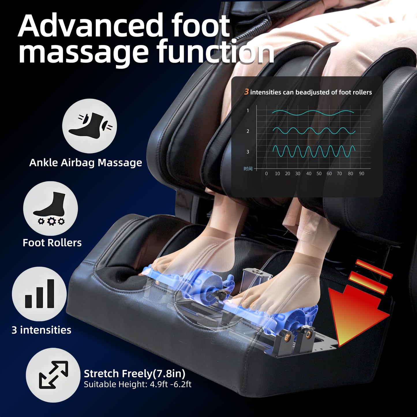 4D Massage Chair Full Body Zero Gravity SL-Track Real Relax Massage Chair Recliner-Shiatsu,Heat,Calf-Extension,20-Massage Technique,Thai Yoga Stretch,Foot Roller,AI Voice,Touch Screen,Wireless Charge