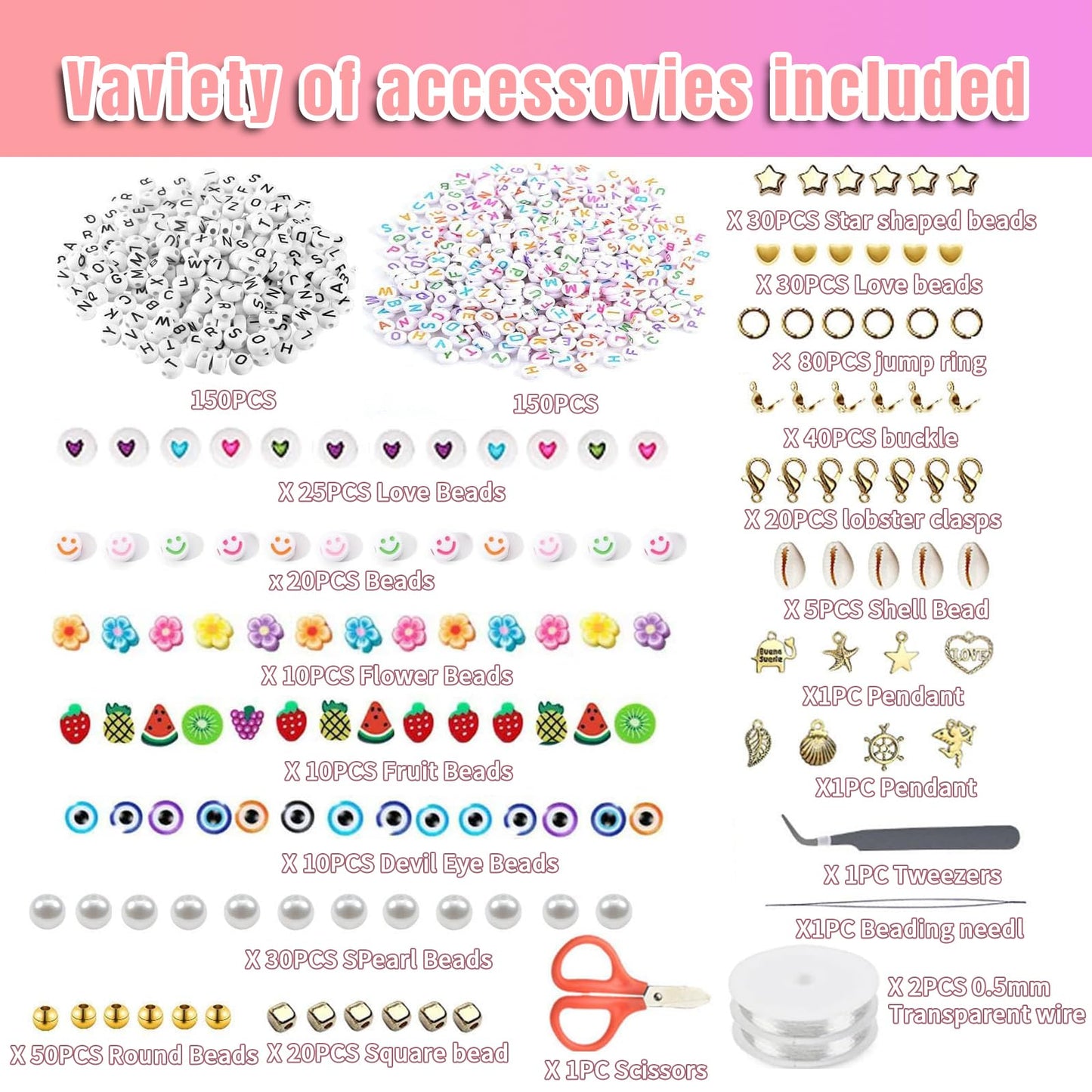 32400pcs Glass Seed Beads for Jewelry Making Kit, 120 Colors 3mm Small Beads Kit Bracelet Beads with Letter Evil Eye Beads Jump Rings & Charms Pendants for Bracelets Making, DIY, Adult Craft Supplies