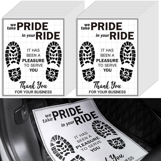Timgle 1000 Pcs Paper Car Floor Mats Disposable Pads Covered Mats Automotive Floor Protective White Paper Cars Auto Detailing Supplies 20" x 16"