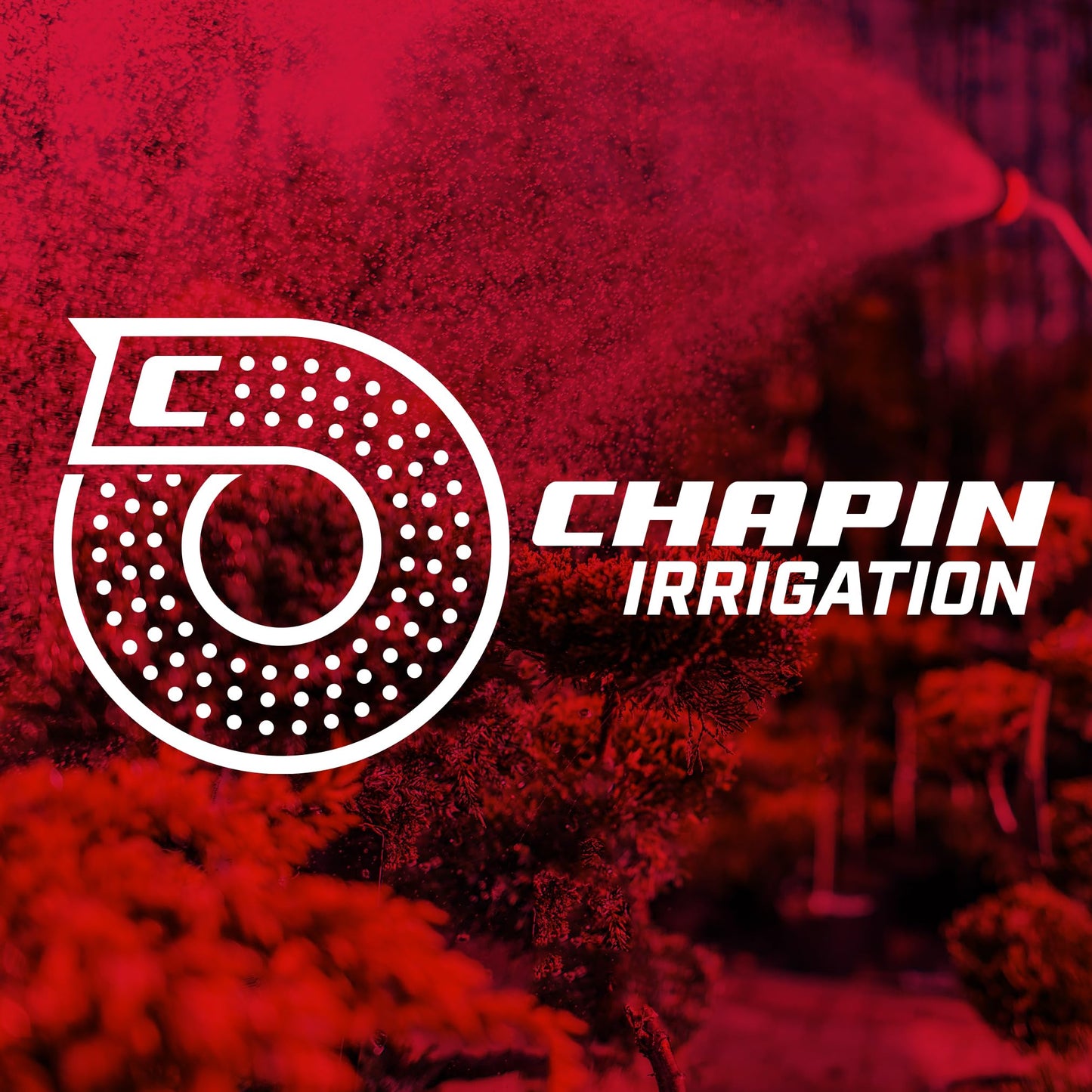 Chapin 4986: 3-Arm Rotary Sprinkler, 360 Degree Automatic for Small Gardens and Lawns, Up to 45ft Coverage Area, Red