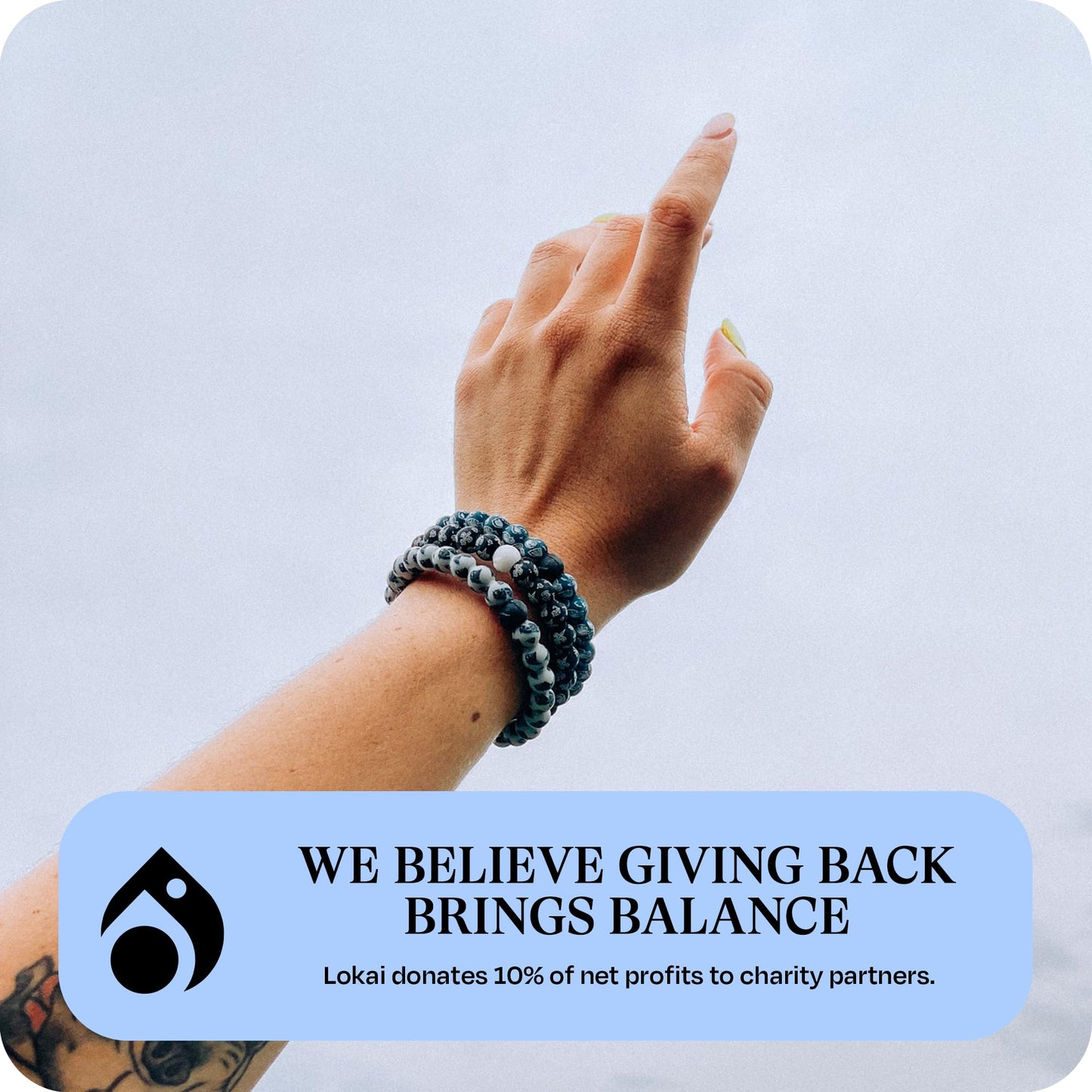 Lokai Silicone Beaded Bracelet for Men & Women, NFL Football Collection - Carolina Panthers, Logo, Large - Silicone Jewelry Fashion Bracelet Slides-On for Comfortable Fit