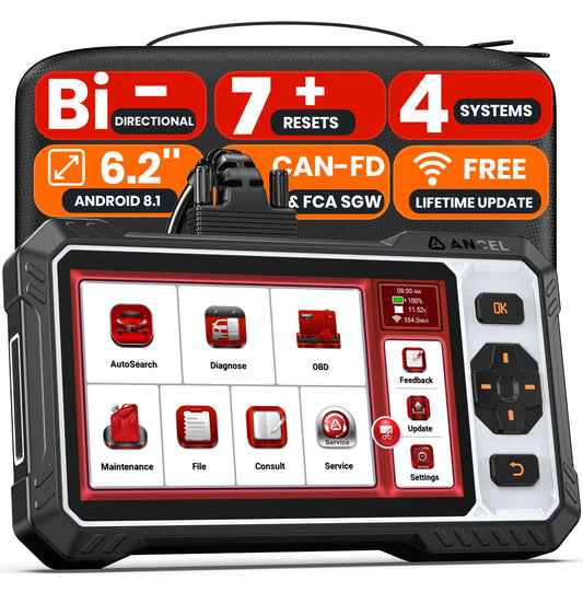 ANCEL FX6000 Bidirectional OBD2 Scanner - ABS, SRS, Transmission & Engine, Car Scanner Diagnostic Tool with Oil/EPB/BMS/SAS Reset, ABS Bleeding, Auto Scan, CAN FD & FCA, Free Update, Report Sharing ﻿