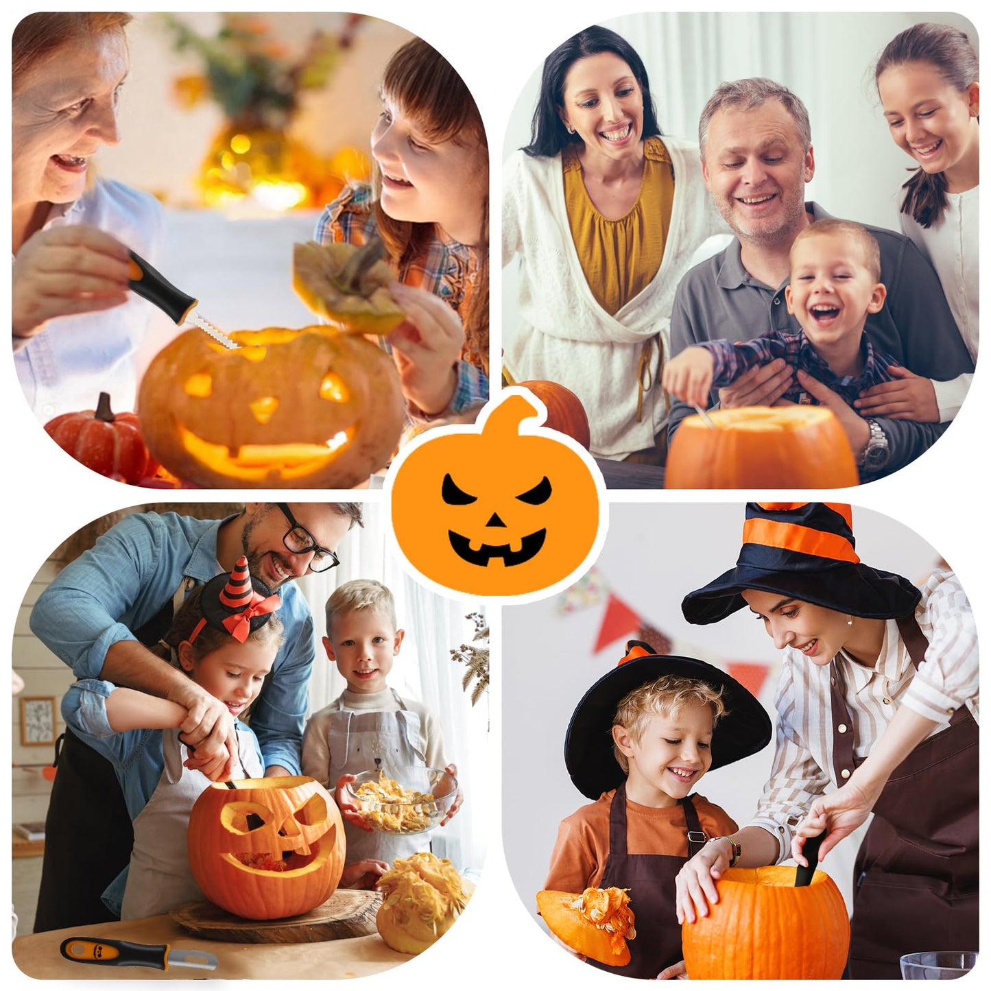 TAVOLOZZA Fine Arts Professional Pumpkin Carving Kit, 26 PCS Heavy Duty Stainless Steel Tools with 9 Knives, Saw & Scoop, Halloween Carving Set with Stencils for Adults & Kids to DIY Jack-o-Lanterns