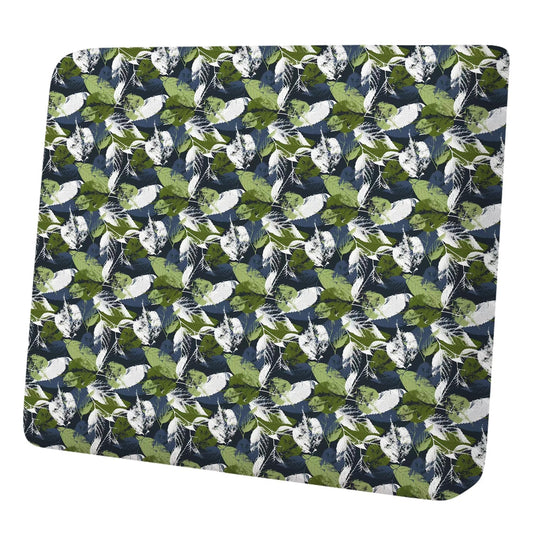THISFIND Decorative Couch Cushion Cover – Leaf Patterned Slipcover for Sofa Seat Pads – Soft, Durable & Washable Fabric – Stretch Fit Couch Cushion Protector,Small (Green & Blue Leaves Design)