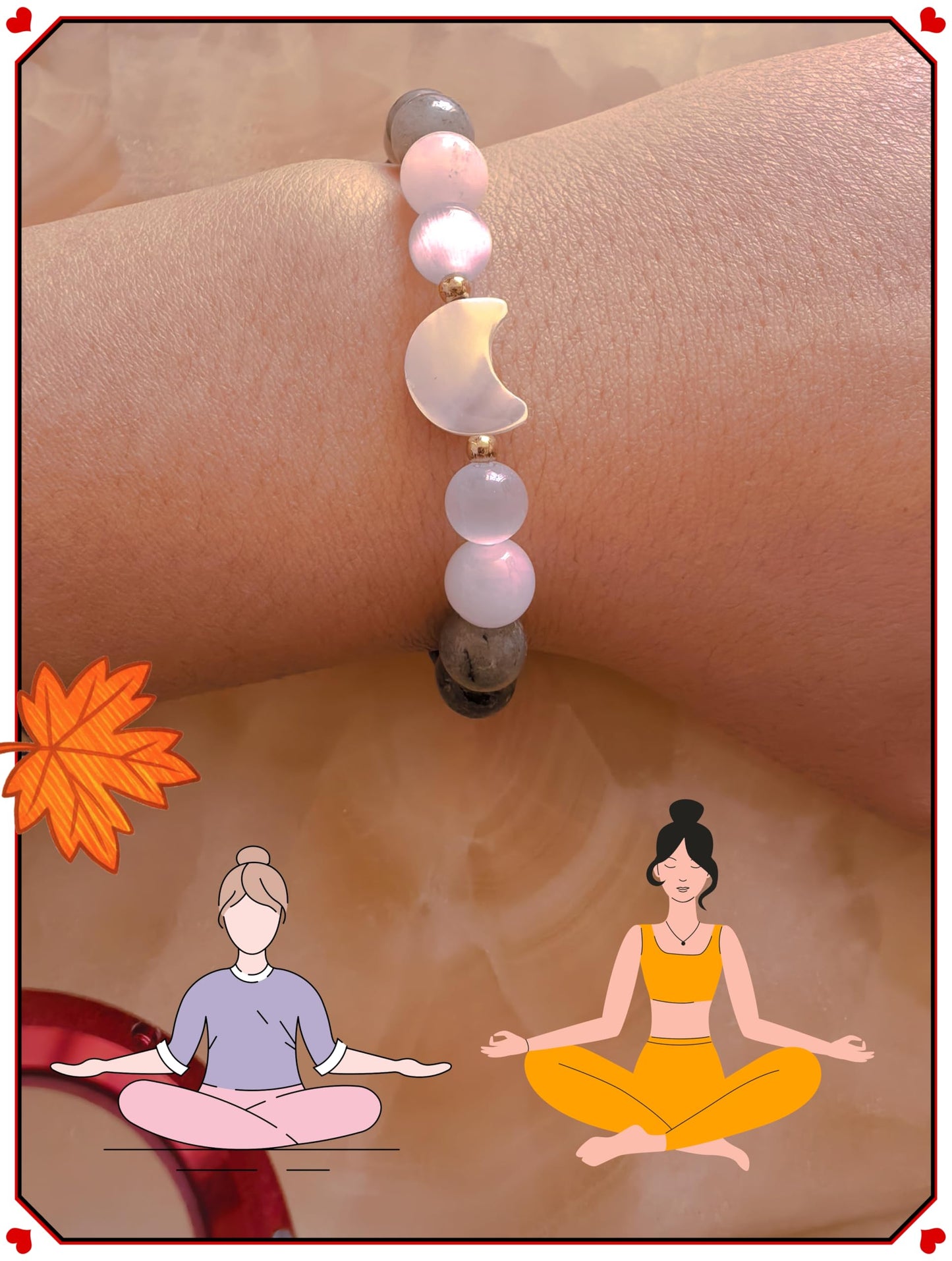 MQV Moon Phase Ultimate Women Protection Lunar Energy Bracelet Cleanse Healing Inner Peace Energy and Balance inspired Jewelry Gift (style1)