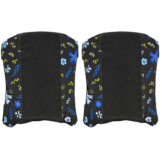 Garden Knee Pads for Women, Lightweight Waterproof KneePads for Gardening, Anti Slip Leather Foam Padding Kneeling Pads for Flooring and Carpet Cleaning, House work, Gardening Maintain, Knee Protector, Blue Flower