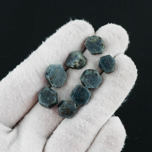 CRYSTALIS 100cts Natural Blue-Sapphire Raw Crystals, Loose Gemstone Wholesale Bulk Rough Jewelry Making Supply, Chakra And Healing Raw Stones, Wire Wrapping, DIY, Tumbling, Gem Collection