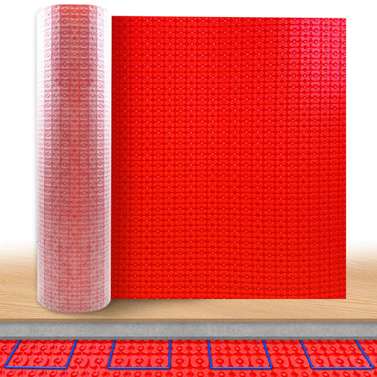 Heating Cable Uncoupling Membrane YeloDeer, Waterproofing Underlayment and Crack Prevention Membrane for Electric Floor Heating Systems 54 Sq. Ft.