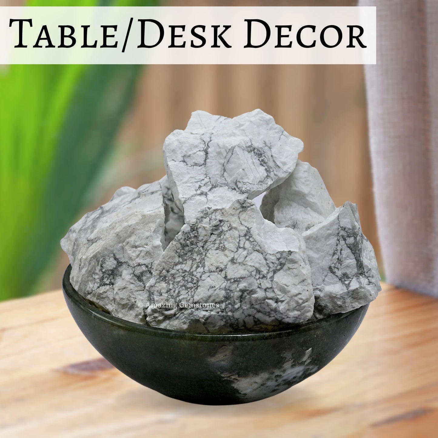 Amazing Gemstone Howlite Raw Crystals and Healing Stones, Natural Rocks For Tumbling - DIY Raw Stones And Crystals (1 Piece)
