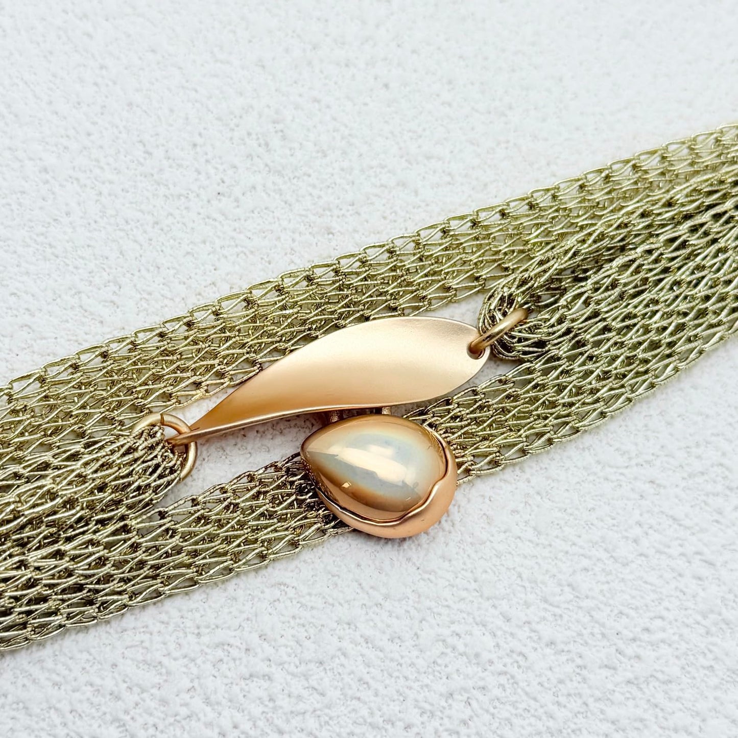 YKKZART Gold Bracelet Mesh Wisted Orb Bracelet Light Shine Multi Chain Statement Bracelet for Women Christmas Gifts