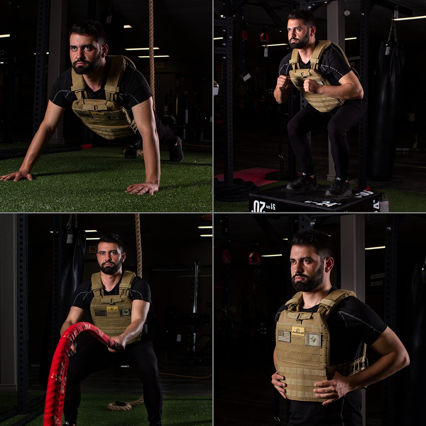 AmStaff Fitness Weight Vest Plates for Tactical Weighted Vests – WODs, Workout, Strength and Endurance Training, Running – 3D Curved Ergonomic Design – Available 7LB11LB17LB27LB (7 Pounds