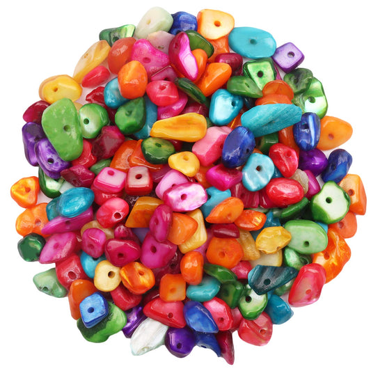 500 pcs Natural Chip Stone Beads, Candy Stone 5-8 mm Irregular Gemstones Healing Crystal Loose Rocks Bead Hole Drilled for Jewelry Making Bracelet