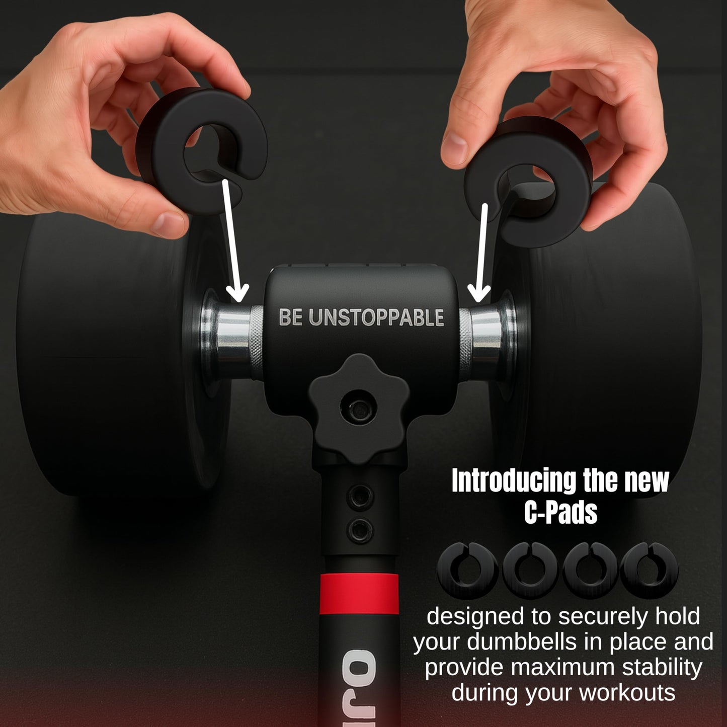 OJEXA Dumbbells to EZ Curl Barbell Converter Set, Adjustable Weights, 200 lb Capacity, Steel Clamp, Home Gym