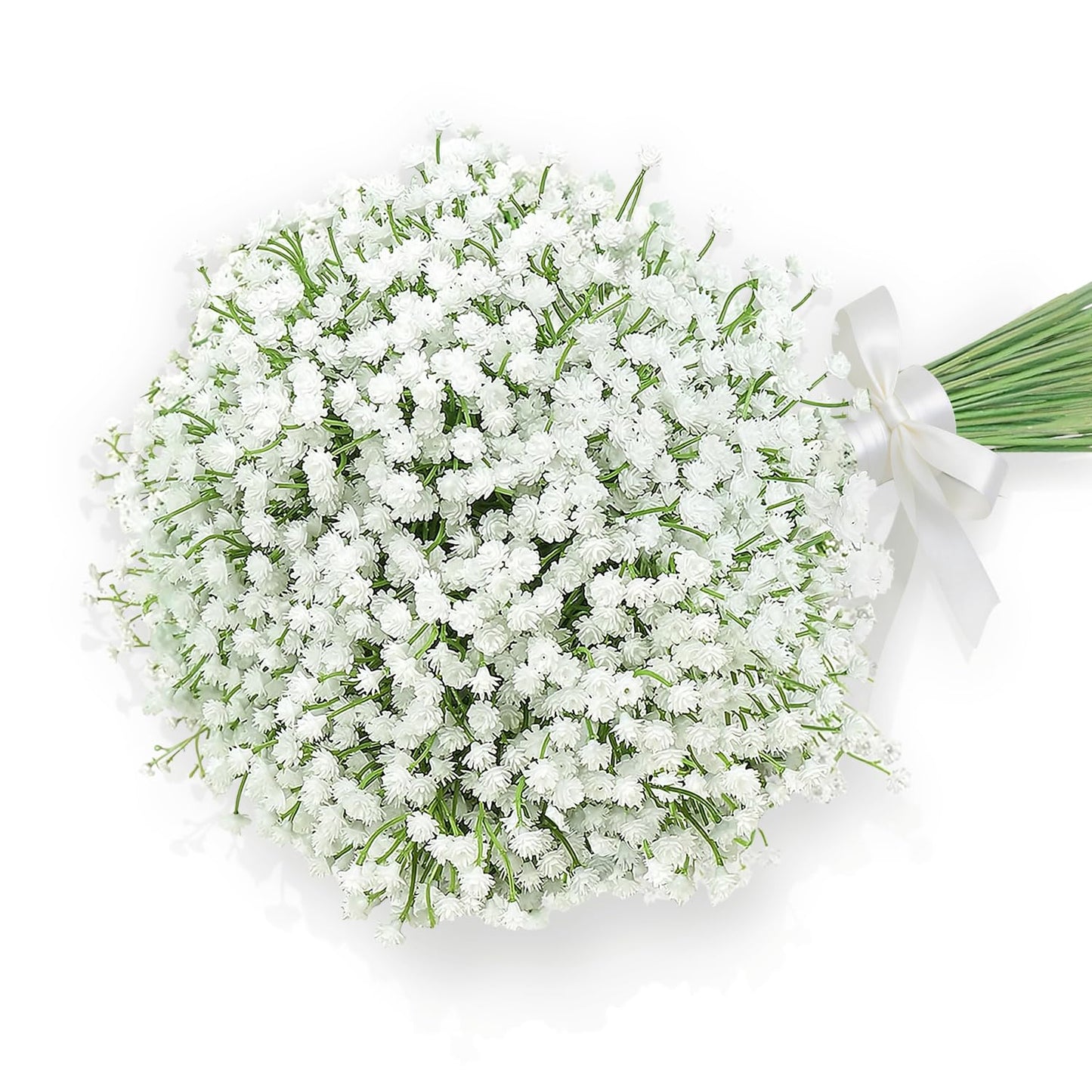 DEEMEI 15 PCS Babys Breath Artificial Flowers Fake Babys Breath Flowers Artificial Bulk White Gypsophila Bouquets Real Touch Faux Flowers for Wedding Floral Arrangement Party Home Decoration