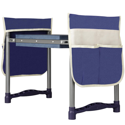 Garden Kneeler and Seat, 10.9" Wide Double-Sided Thick Knee Pad , Heavy-Duty Foldable Gardening Stool, 2 Large Tool Bags, Prevents Knee and Back Pain, Portable Garden Bench, Gifts for Women, Seniors