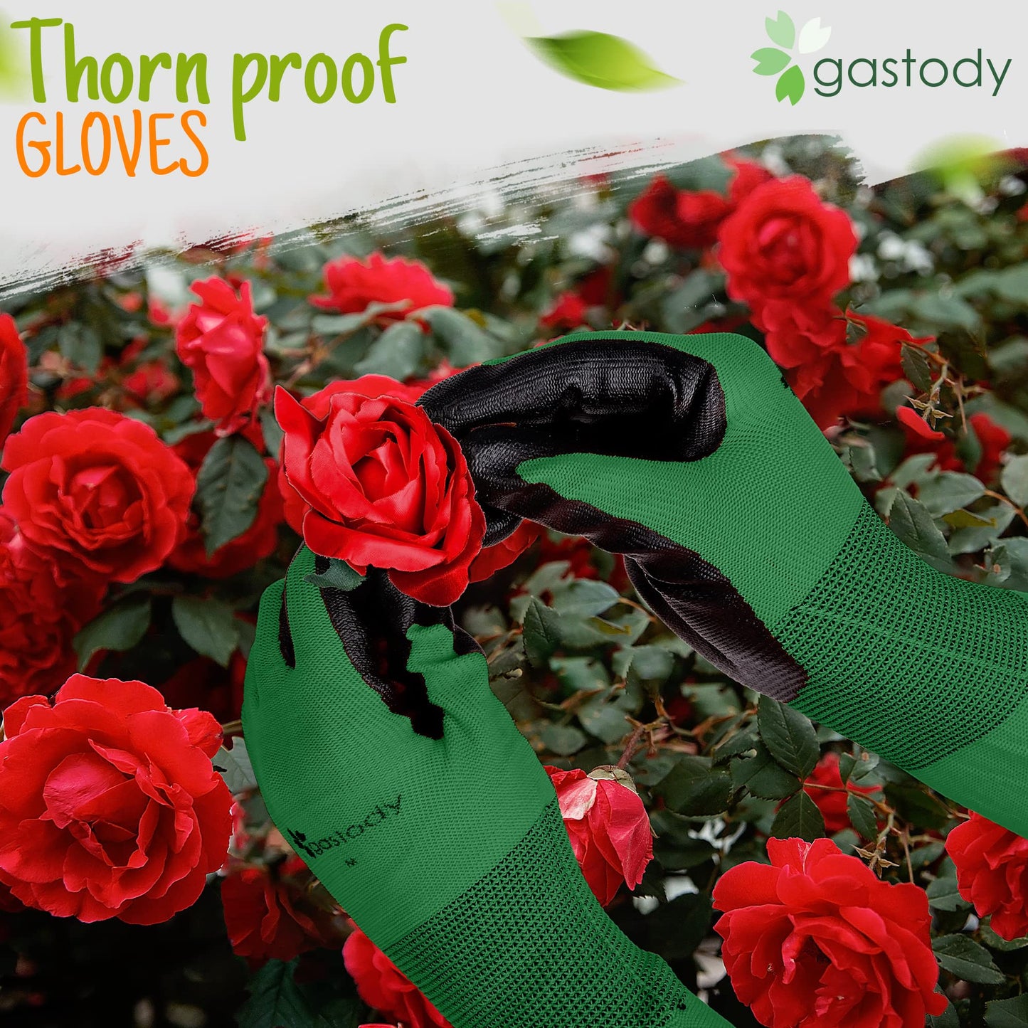 Gastody™ Long Gardening Gloves Women and Men M - Long Sleeve Garden Gloves Multipurpose Heavy Duty Outdoor and Indoor - Long Cuff Garden Gloves - Thorn Resistant Protective Work Rose Pruning Gloves