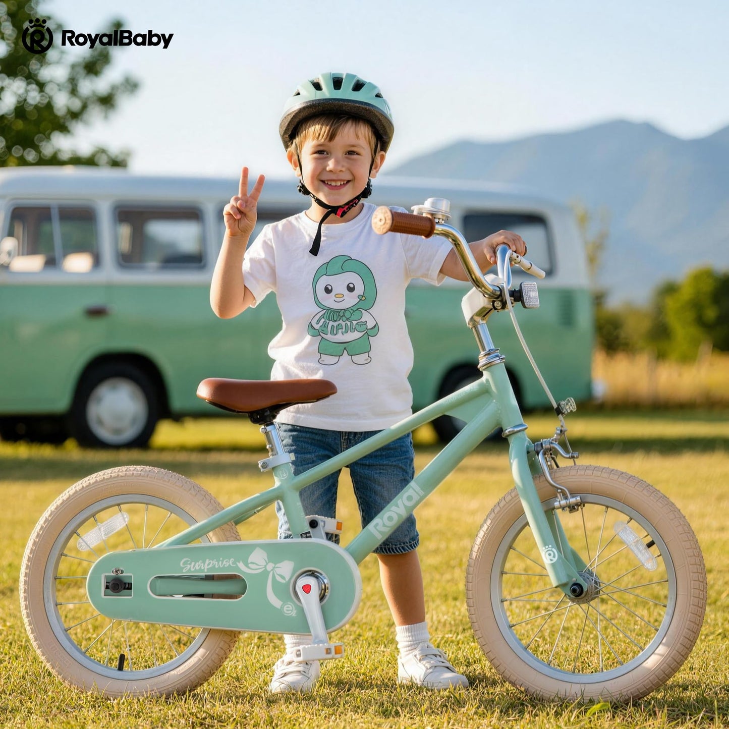 RoyalBaby EZ Kids Bike,14 Inch Convertible Balance to Pedal Bike for Boys & Girls,Beginner Bicycle for Ages 3-5 Years,Green