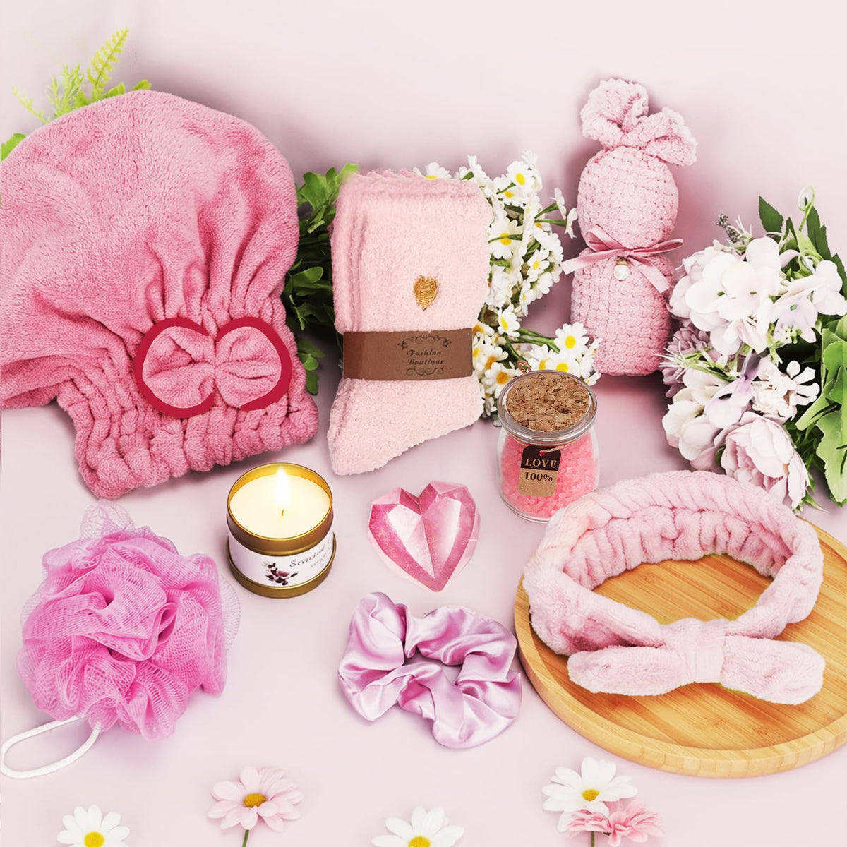 Birthday Mothers Day Gifts for Mom, 21PCS DIY Photo Pop Up Box Get Well Soon Gifts Baskets for Women, Spa Care Package After Surgery Feel Better Inspirational Birthday Gift for Women Wife Grandma