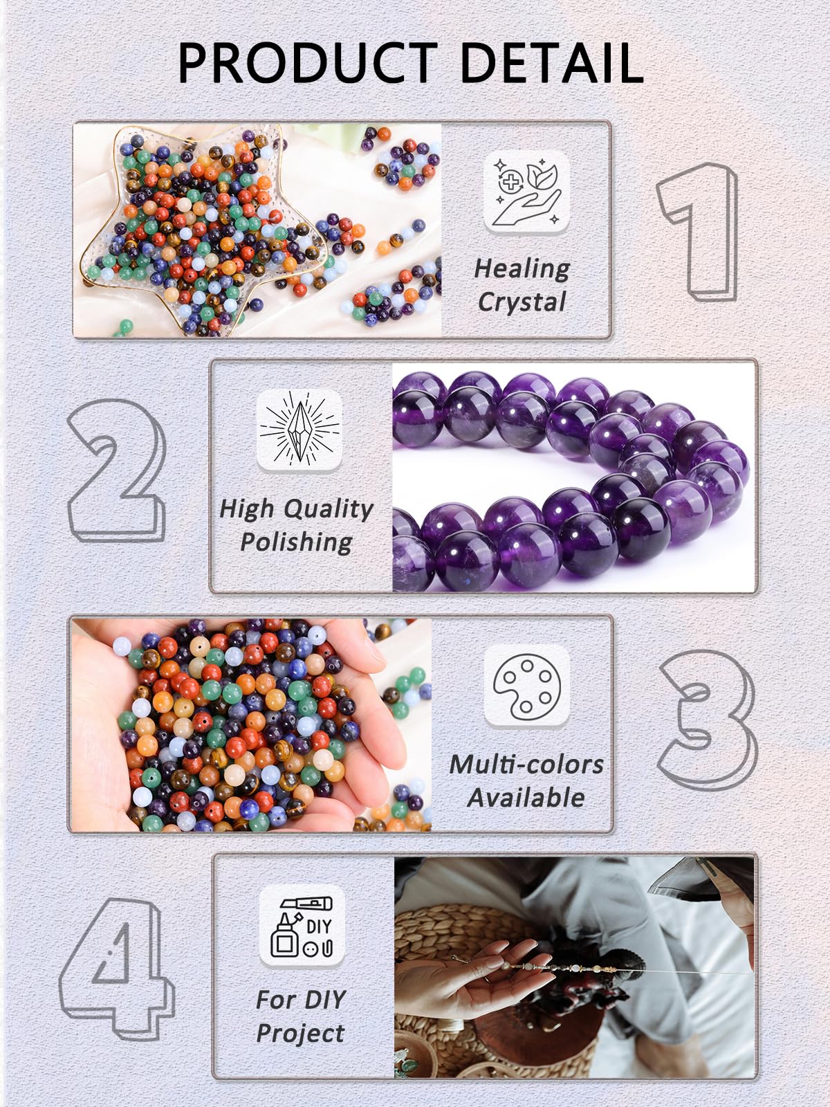 Jovivi 8mm Natural Tiger Eye Gemstone Beads for Jewelry Making,96pcs Energy Healing Crystals Polished Round Smooth Stone Beads,Genuine Real Stone Beads for Bracelet Necklace